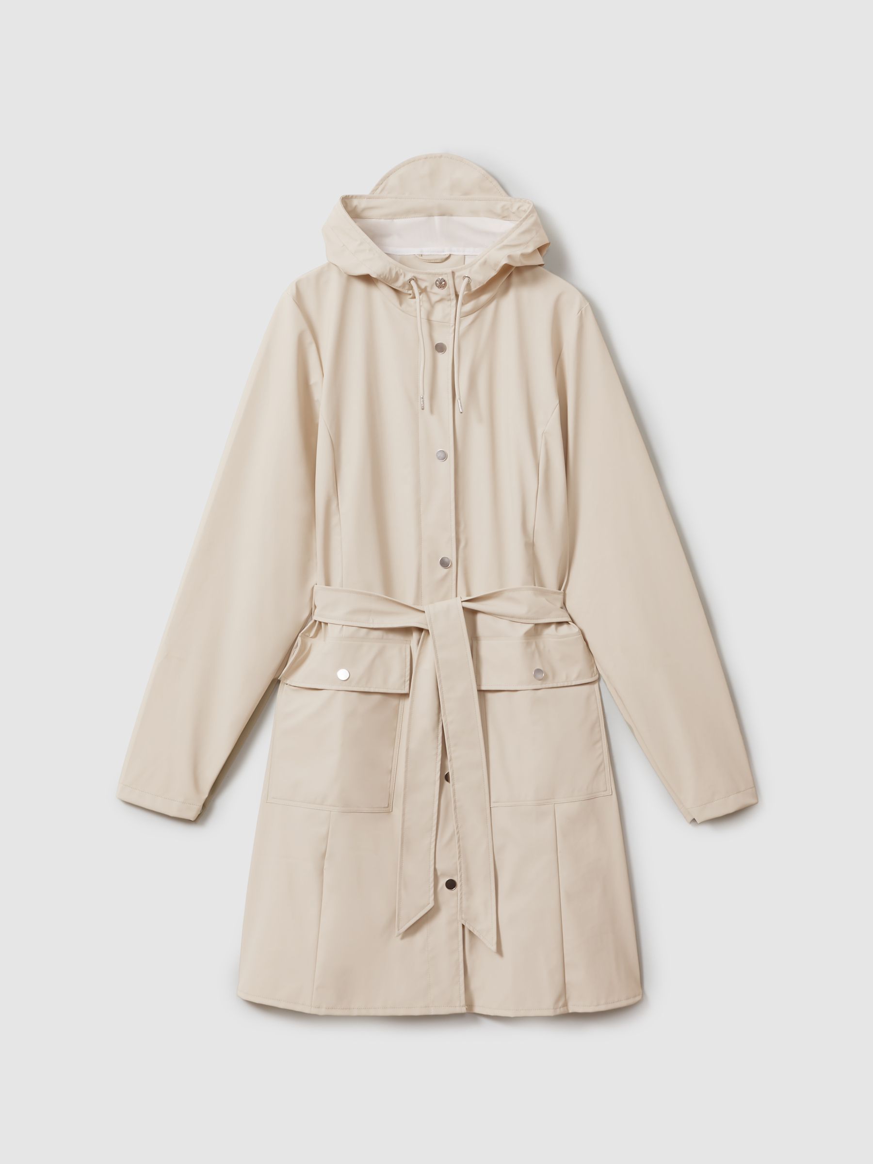 Rains Belted Raincoat in Dune Cream