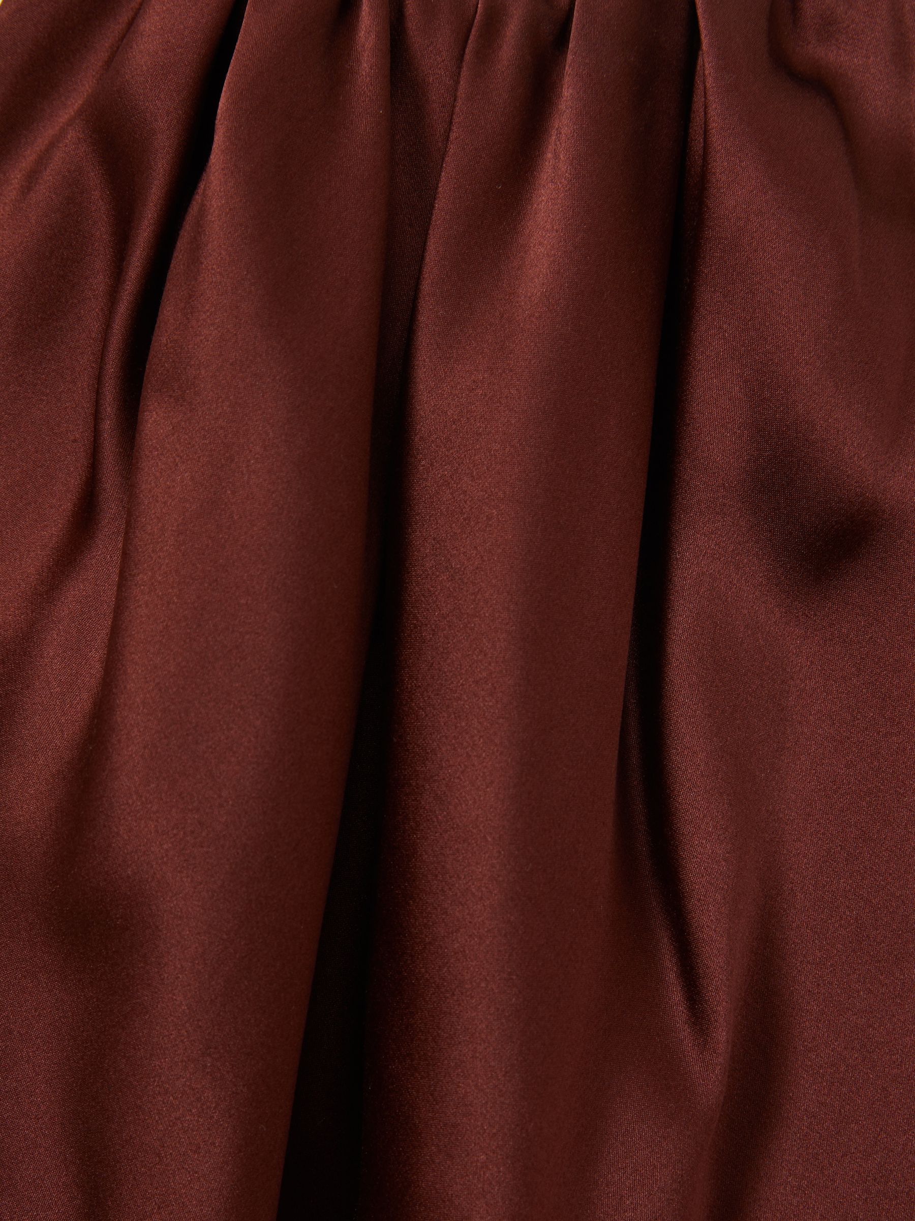 Gisele Brown Paige Silk Satin Halter Neck Brown Top