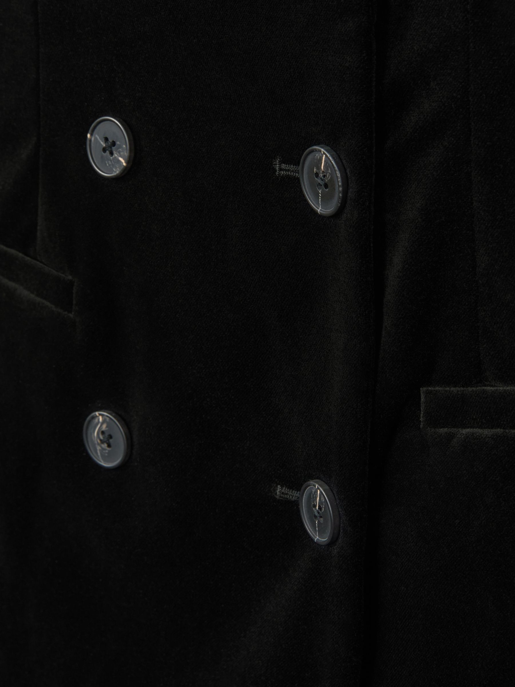 Bandeau-Neck Velvet Mini Dress in Black