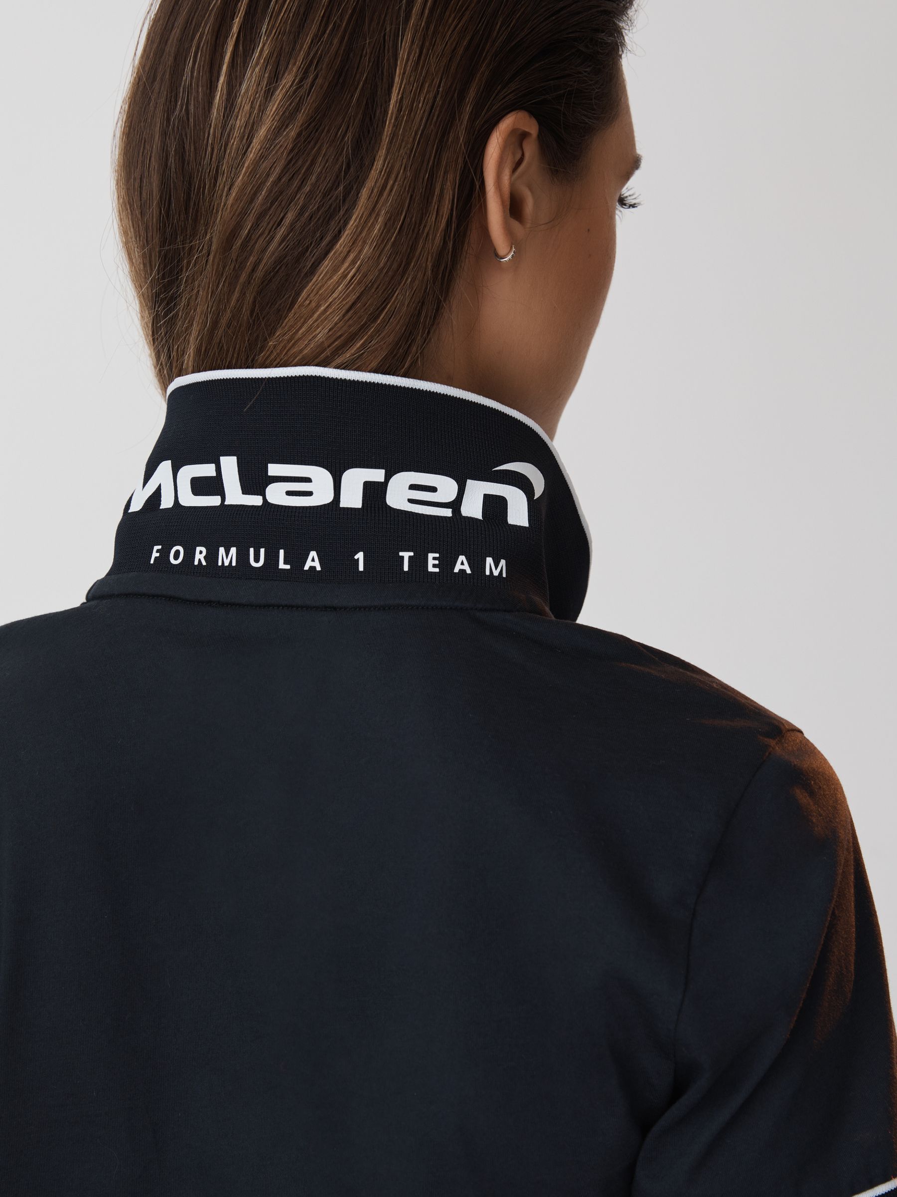 McLaren F1 Mercerised Cotton Polo Shirt in Navy