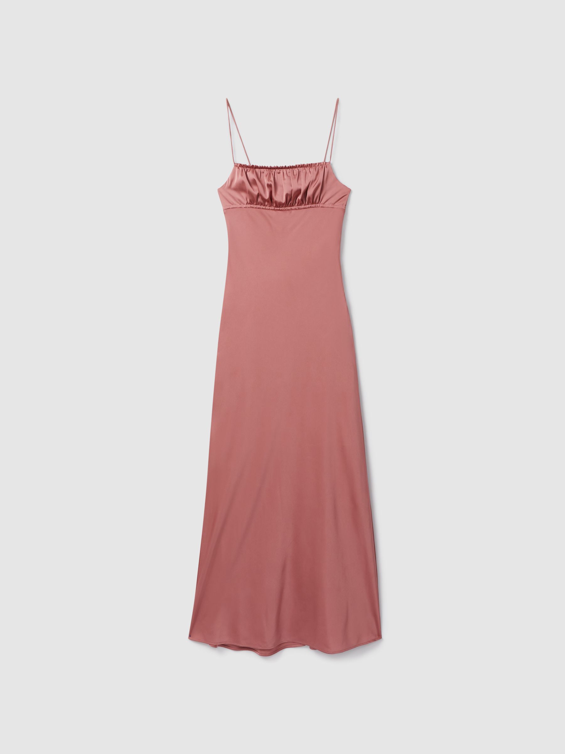 Paige Ruched Maxi Dress in Dusk Pink