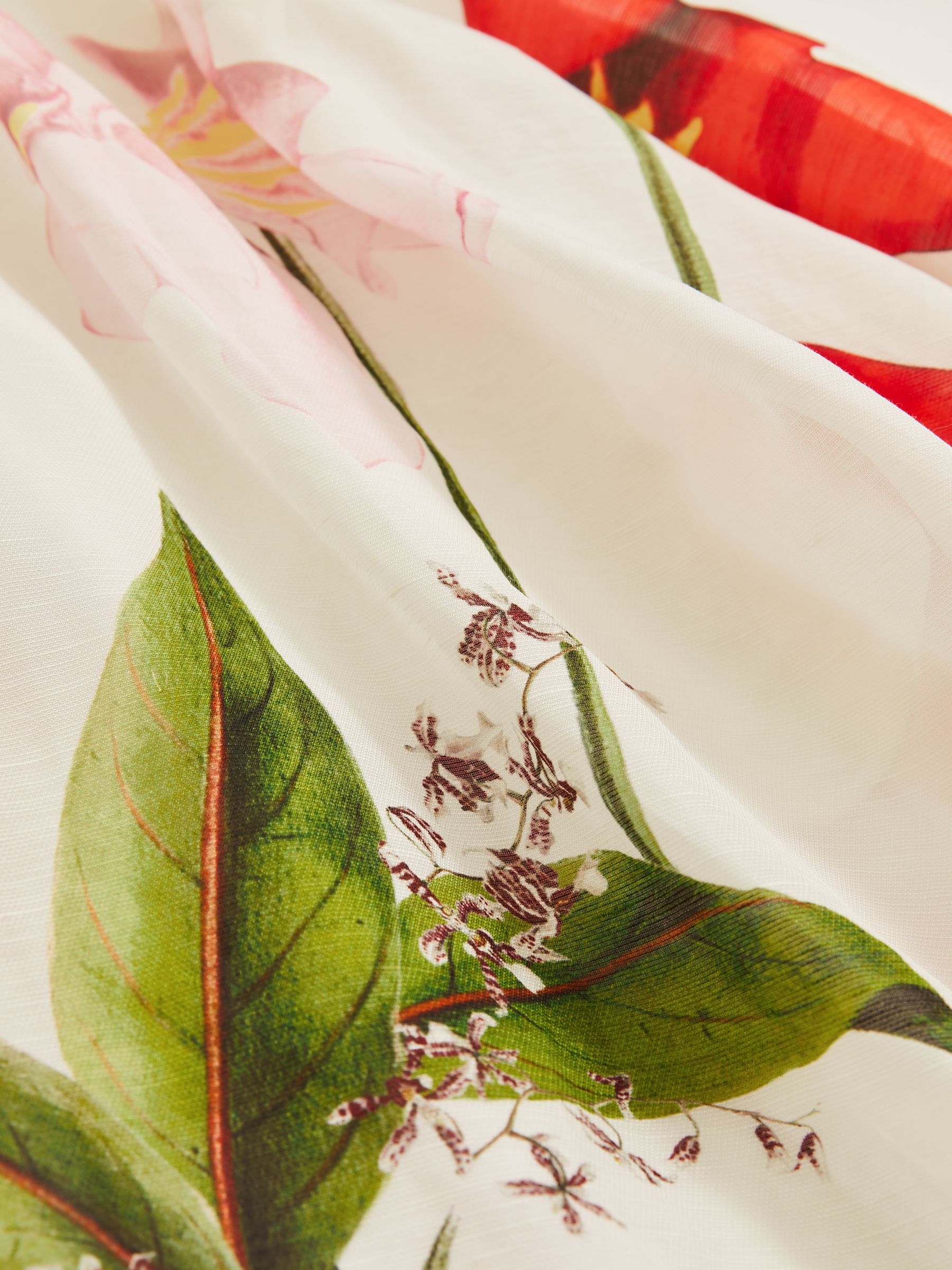 9-13 yrs Reiss | NYBG Floral Maxi Dress With Linen in Ivory