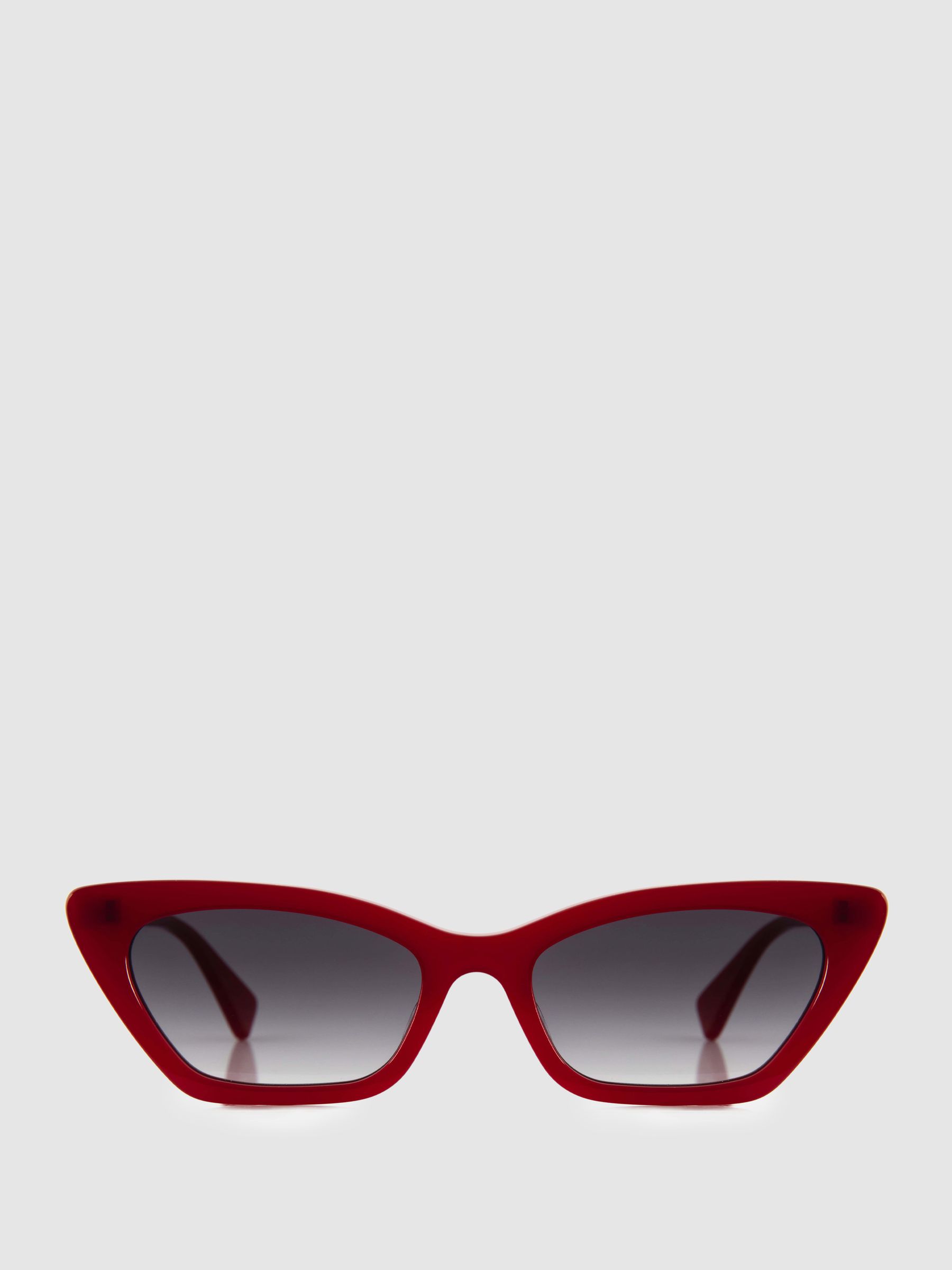 Curry and Paxton Cat Eye Sunglasses in Red