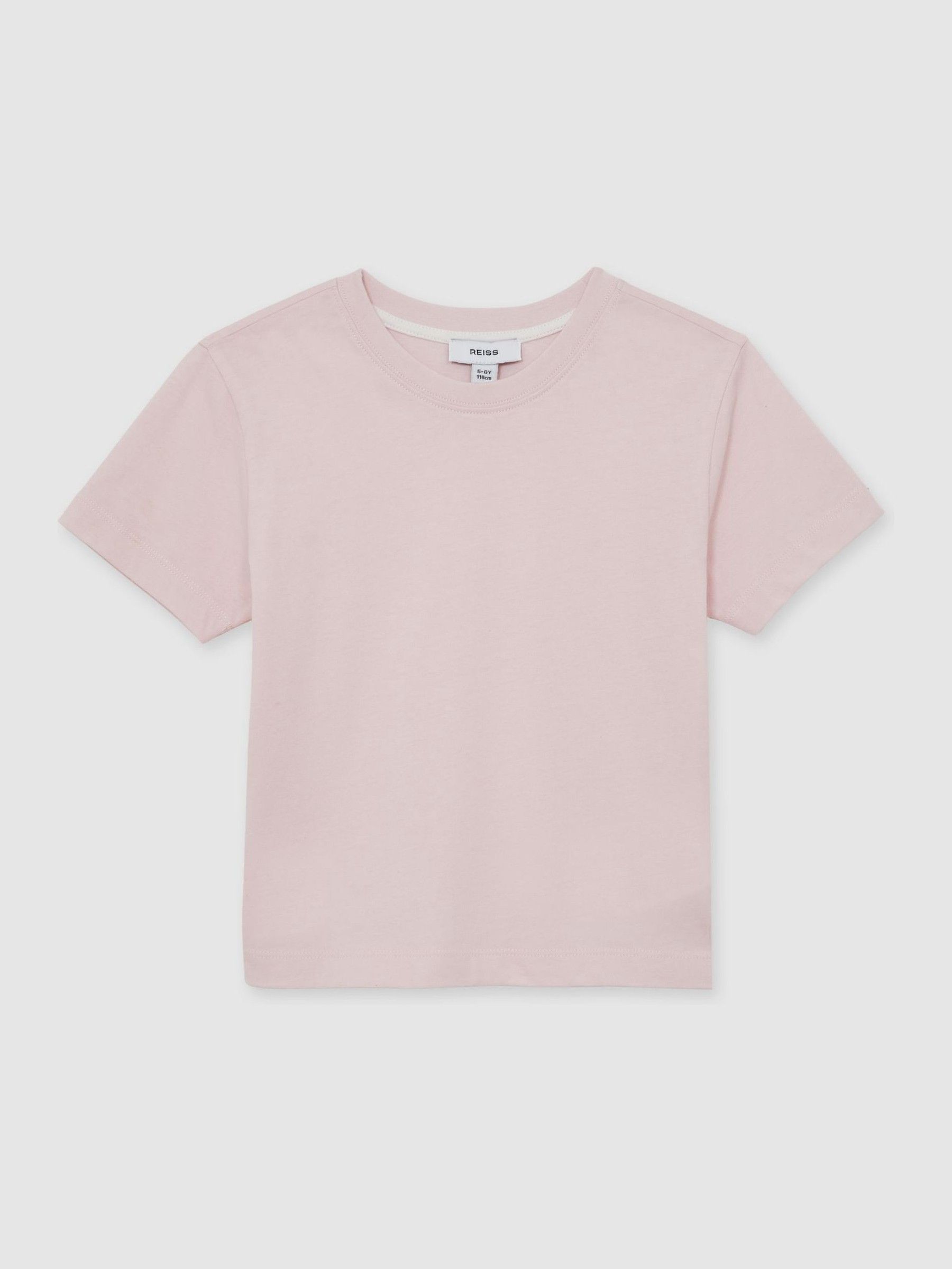 3-9 yrs Cotton Crew Neck T-Shirt in Pink