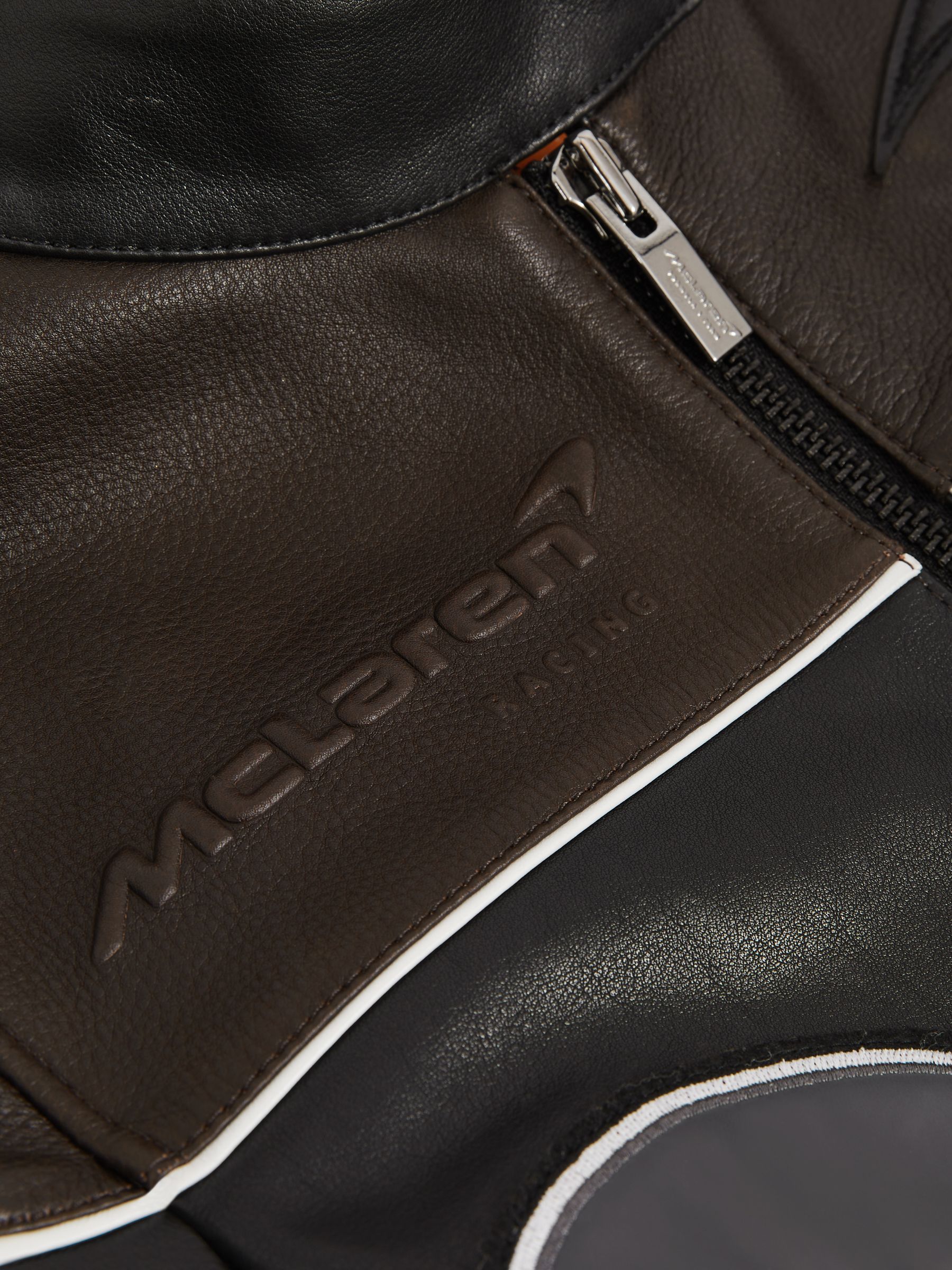 McLaren F1 Team Leather Biker Jacket in Black