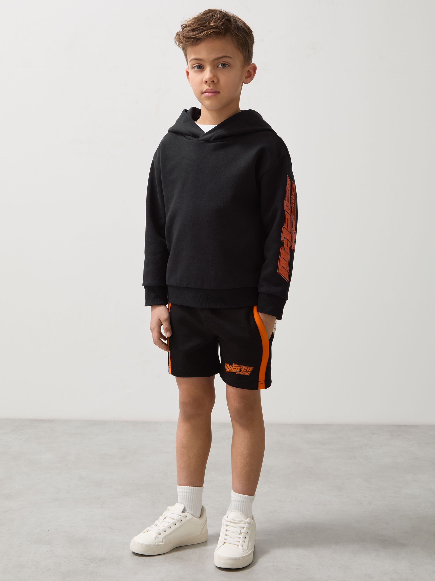 9-13 yrs McLaren F1 Team Drawstring Shorts Unisex Fit in Black/Orange