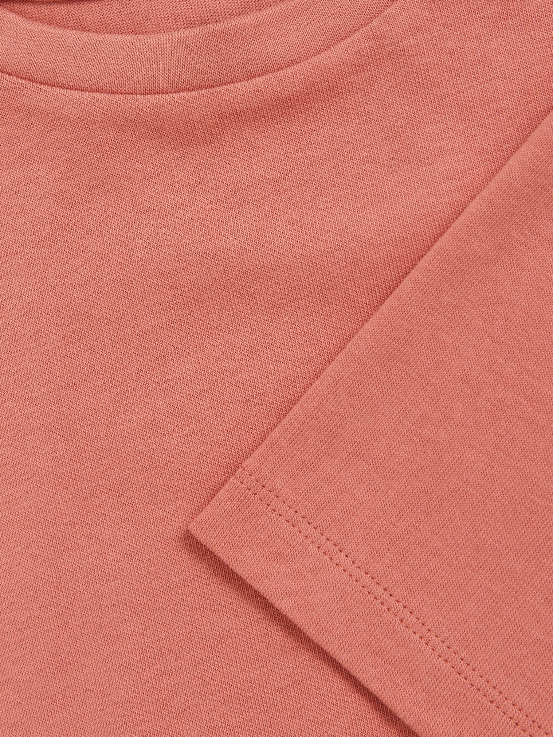 3-9 yrs Cotton Oversized Cropped T-Shirt in Rose