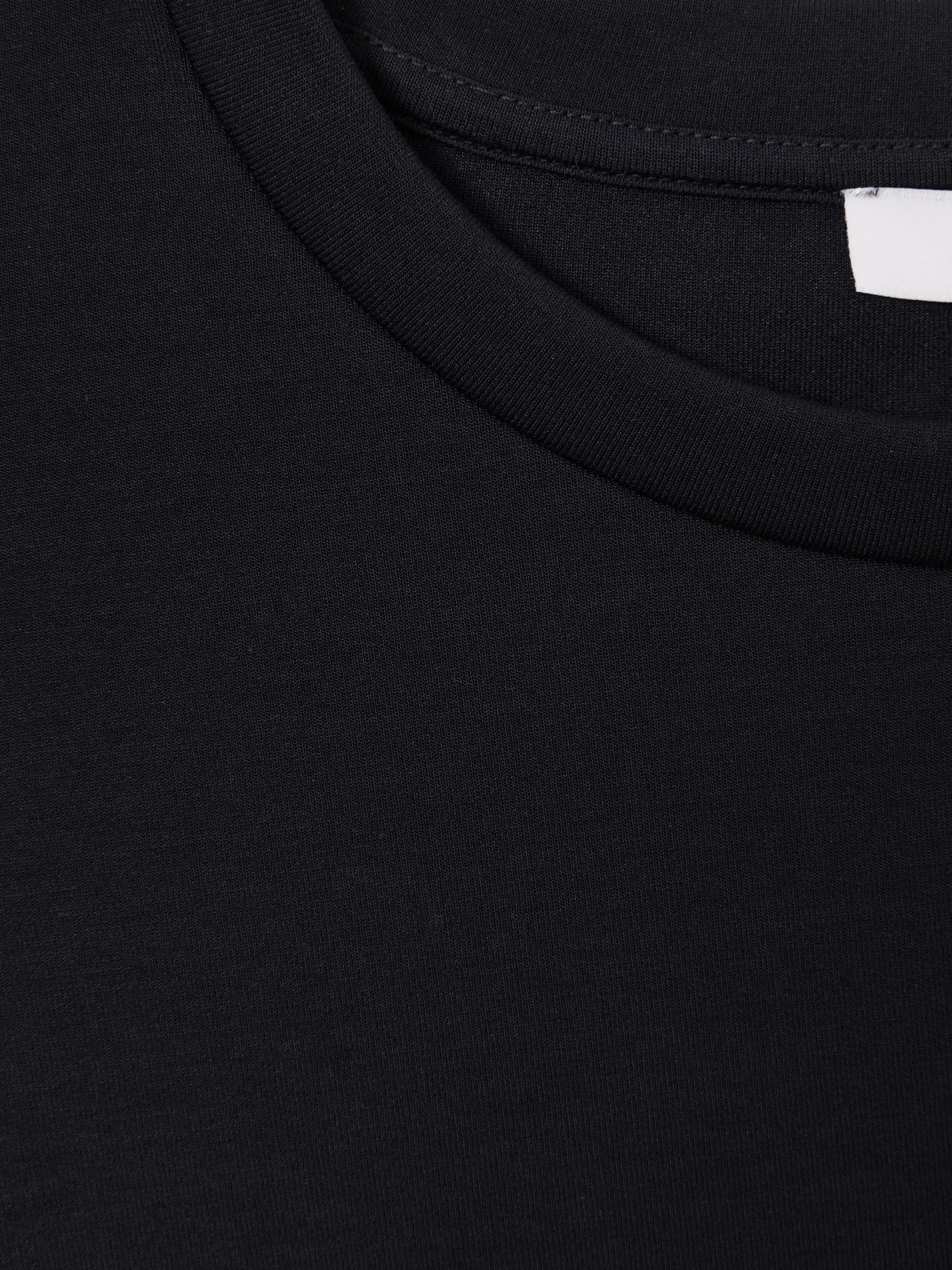 Interlock Jersey Crew Neck T-Shirt in Navy Blue