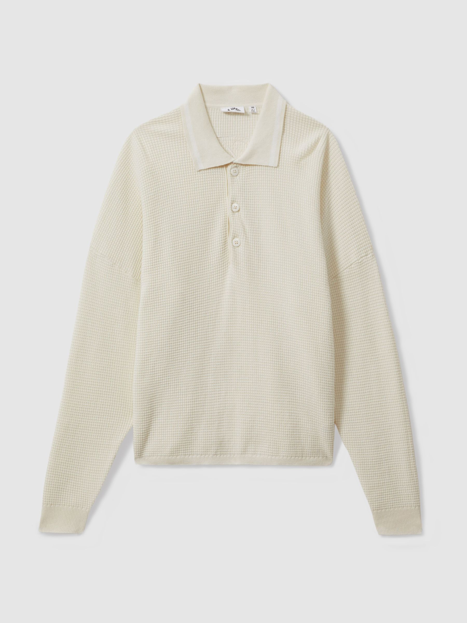 The Upside Oversized Cotton Polo Jumper in Cream