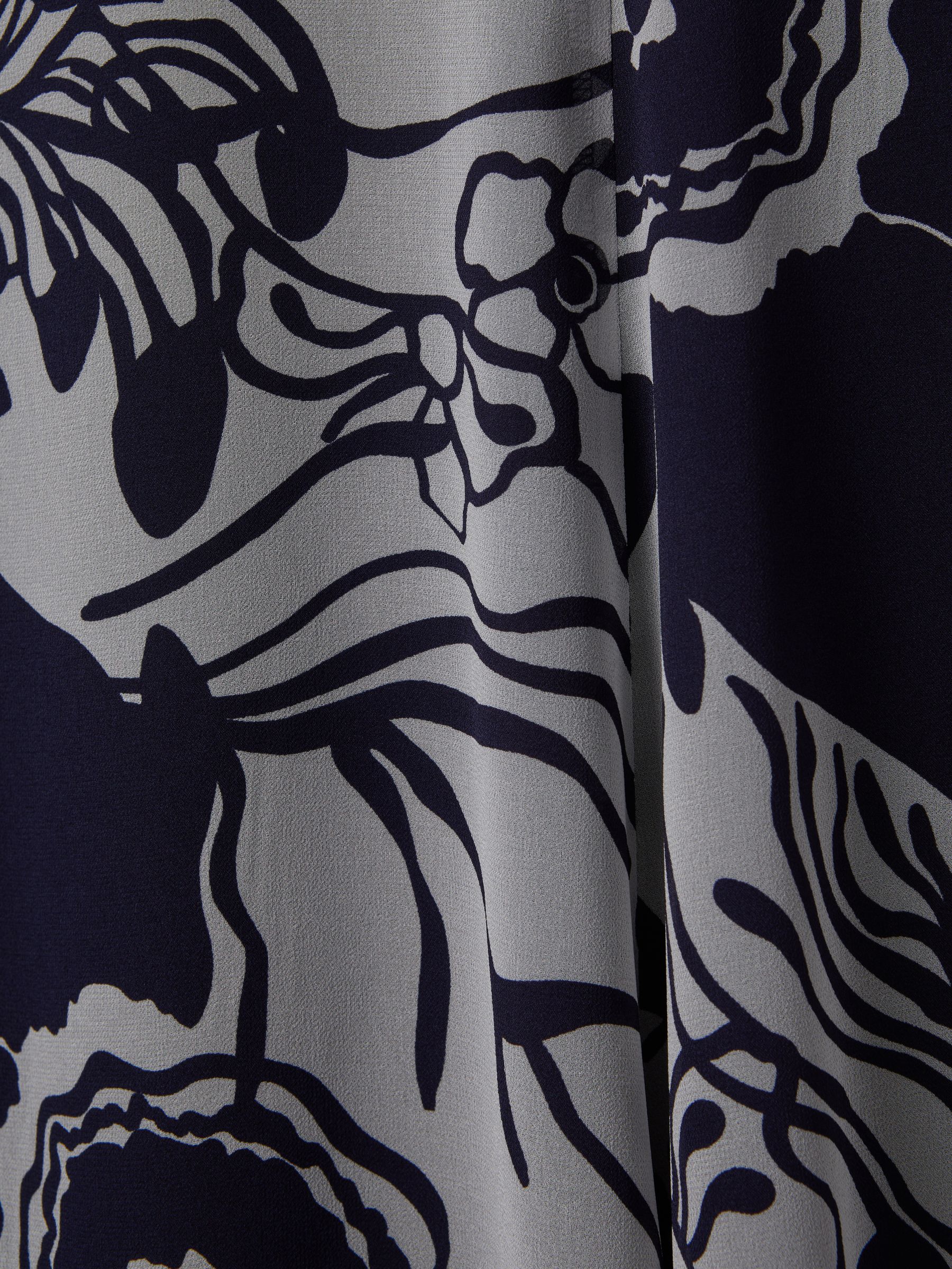 Printed Open Back Midi Dress in Blue