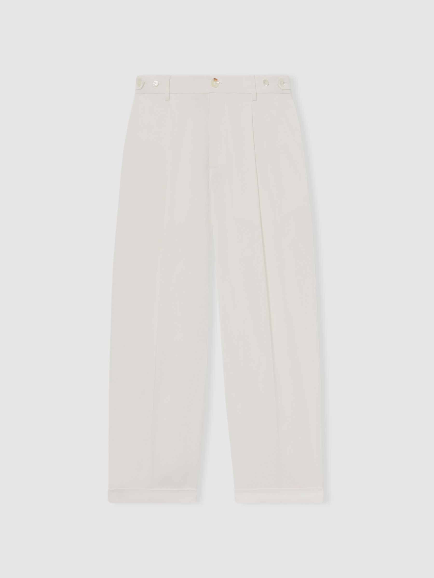 Reiss | Les 100 Ciels Wide Leg Trousers in White