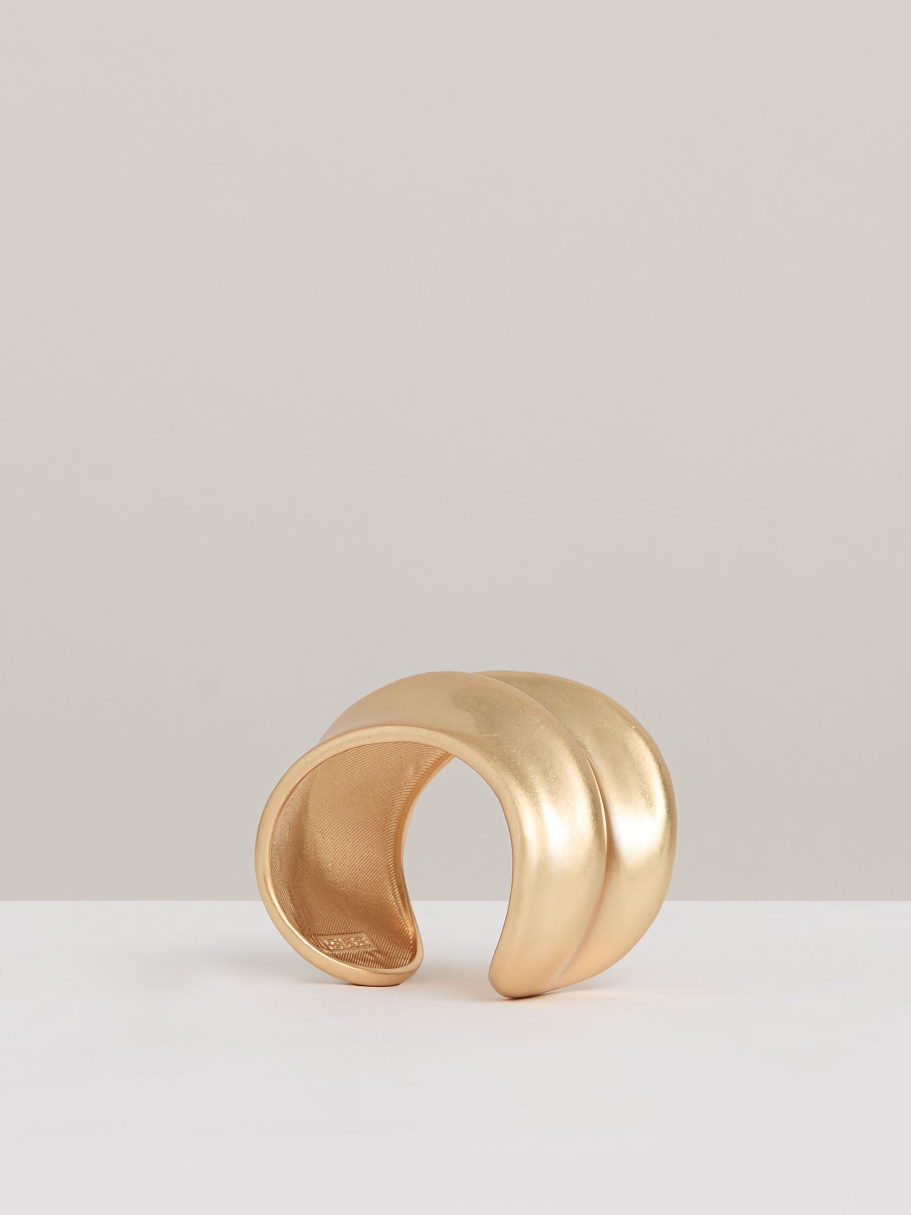 Sculptural Cuff in Gold Tone