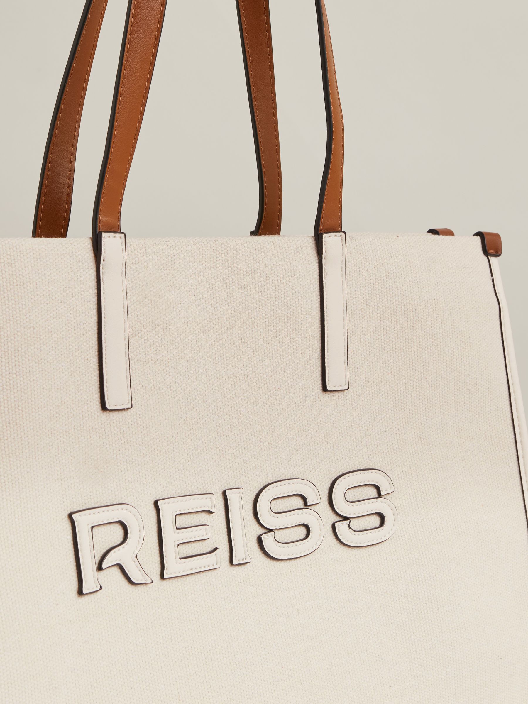 Canvas Logo Tote Bag in Natural