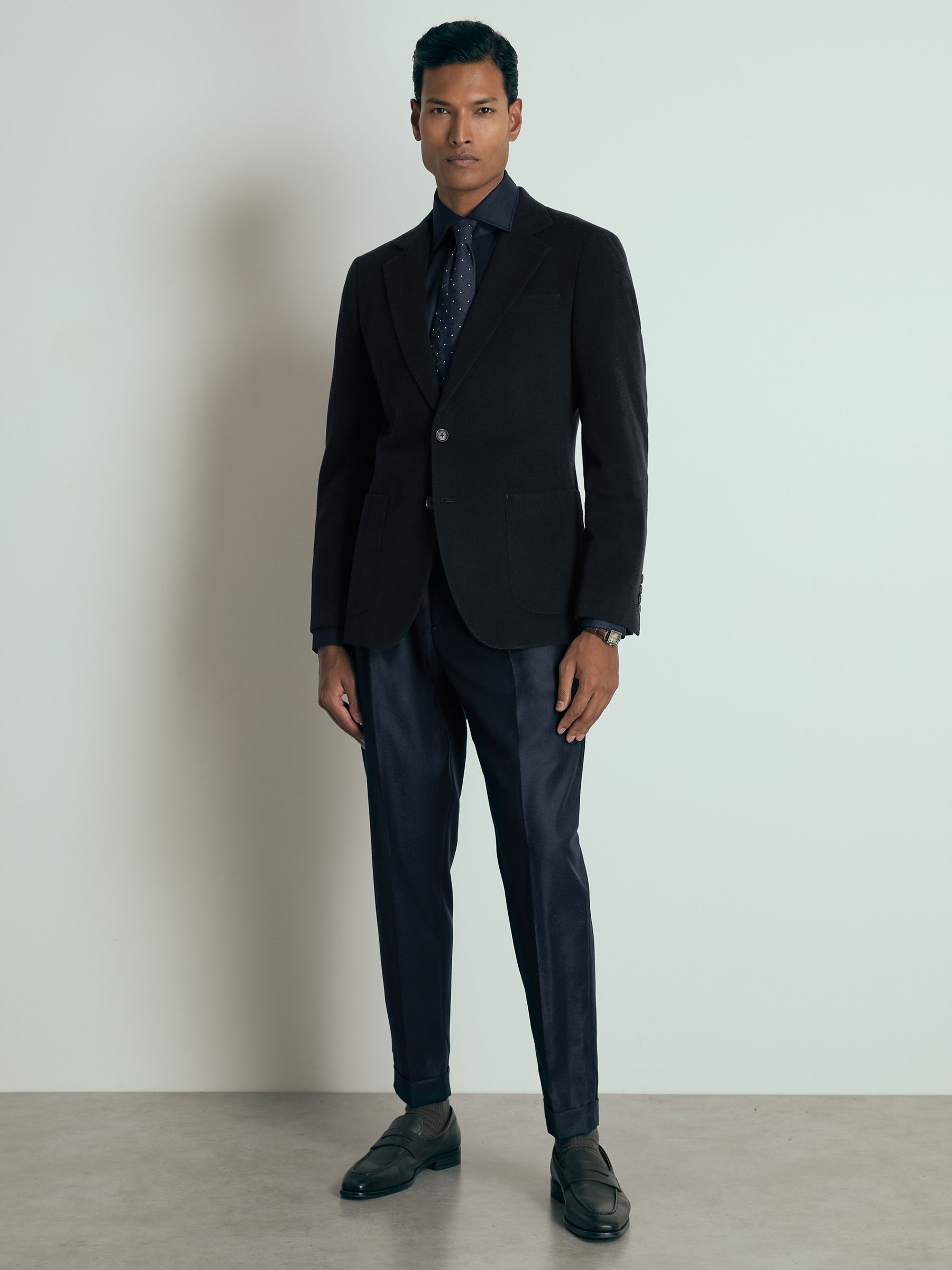 Atelier SIngle-Breasted Suit Jacket in Navy