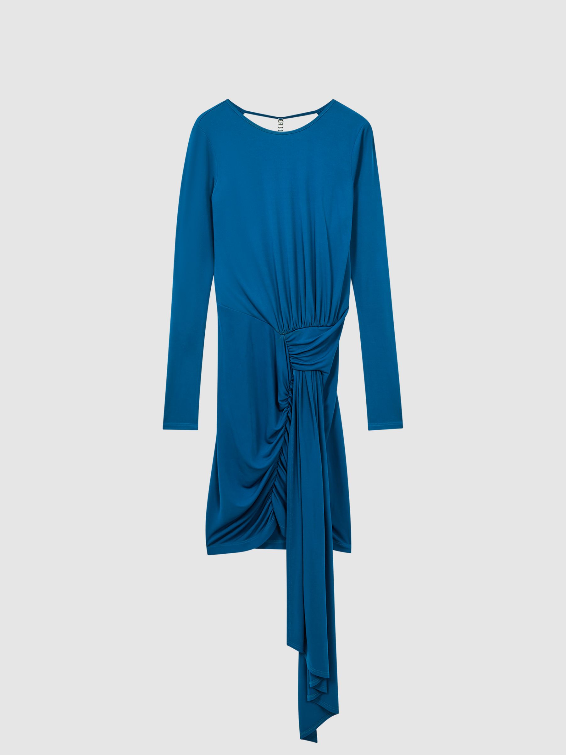 Embellished Chain Bodycon Mini Dress in Teal