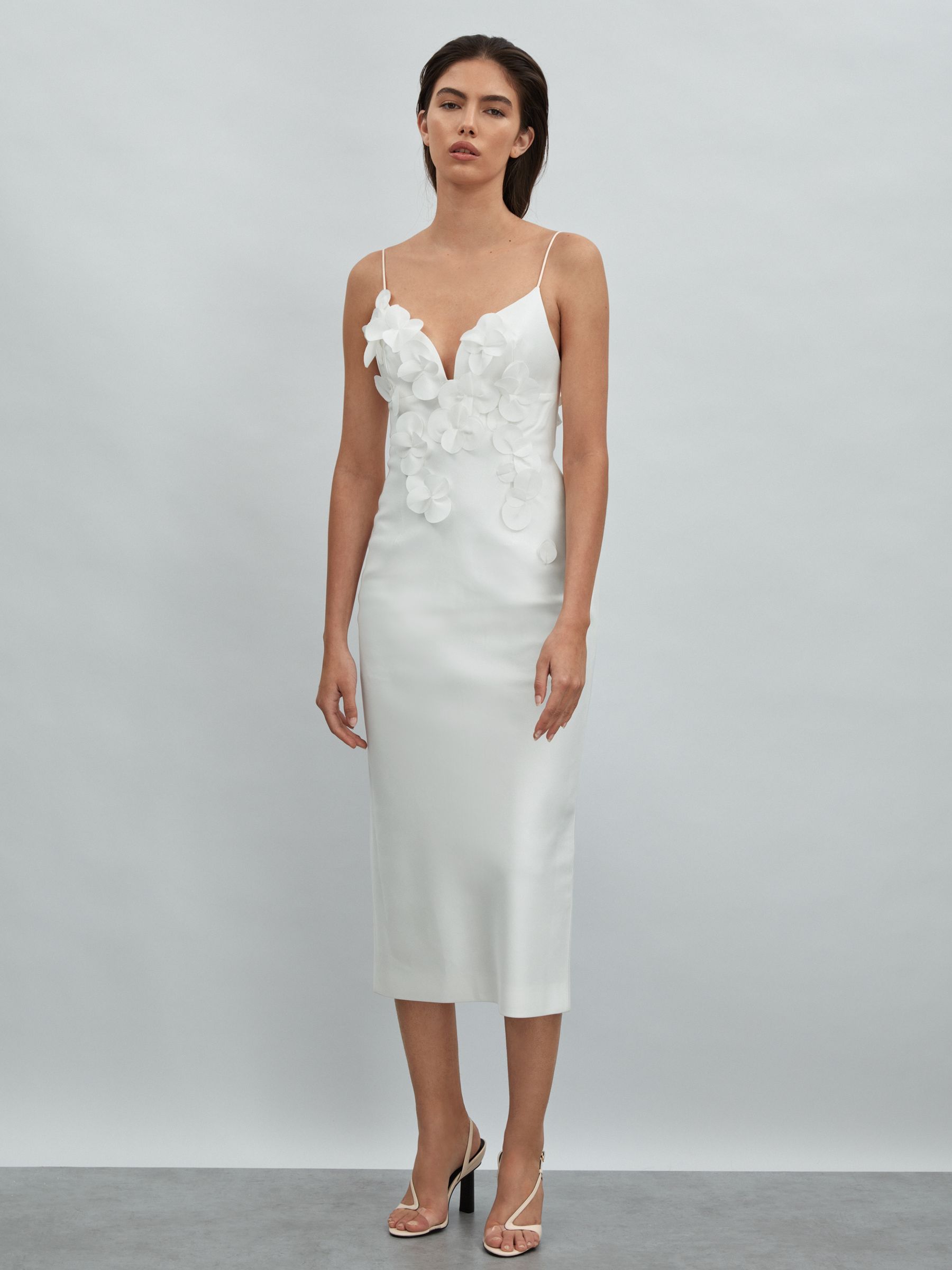 Acler Ruffle Midi Dress in Ivory