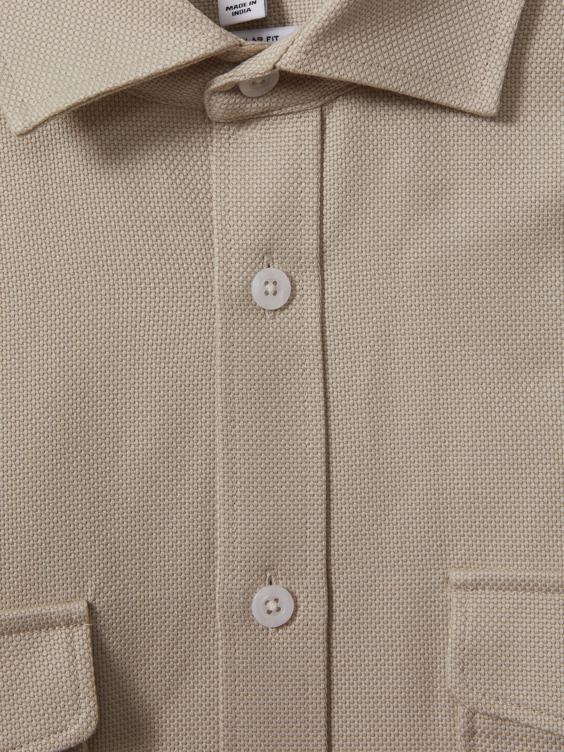 Cotton Canvas Overshirt in Stone