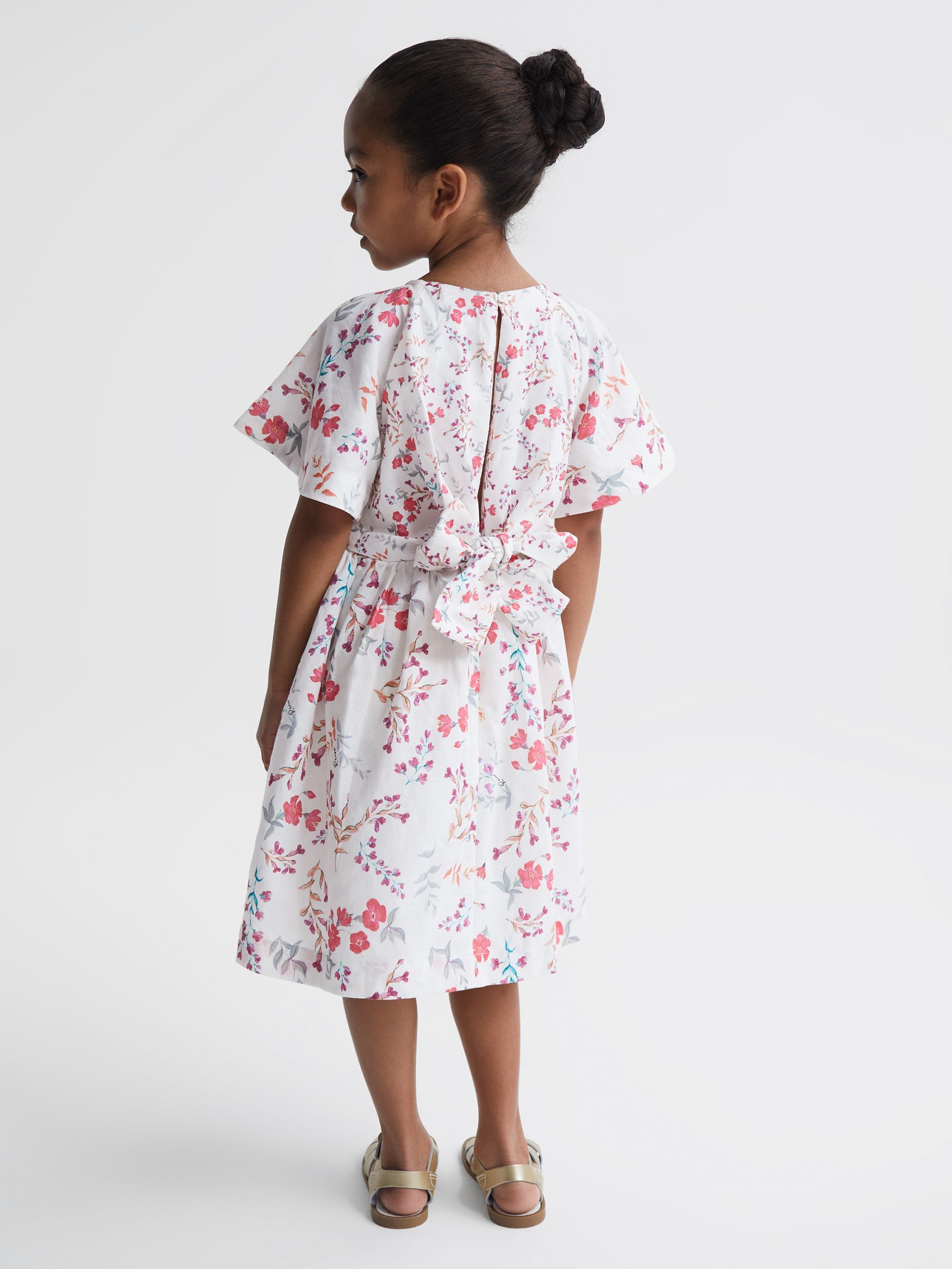 4-9 yrs Print Midi Dress in Multi