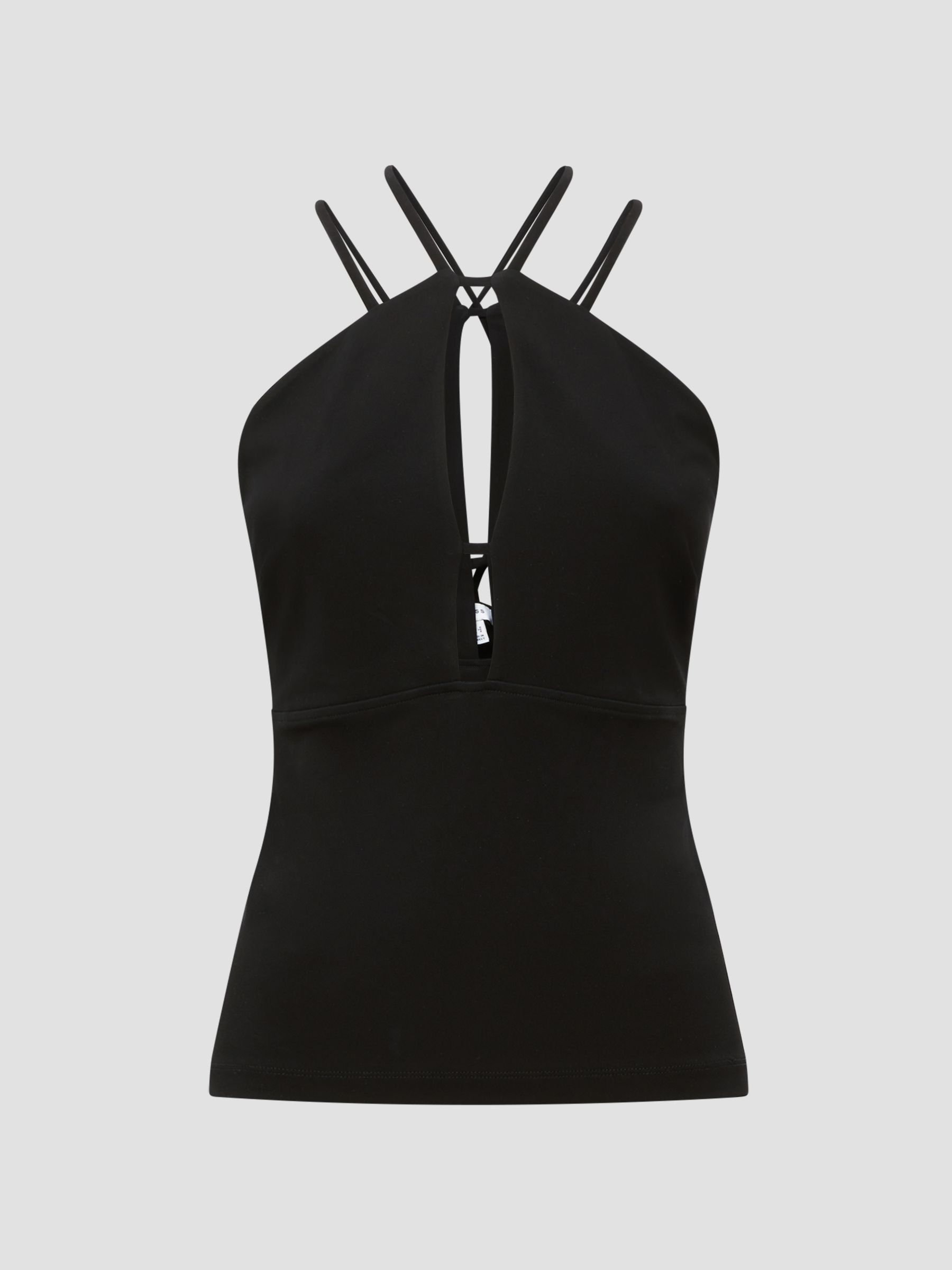 Strappy Cut-Out Top in Black