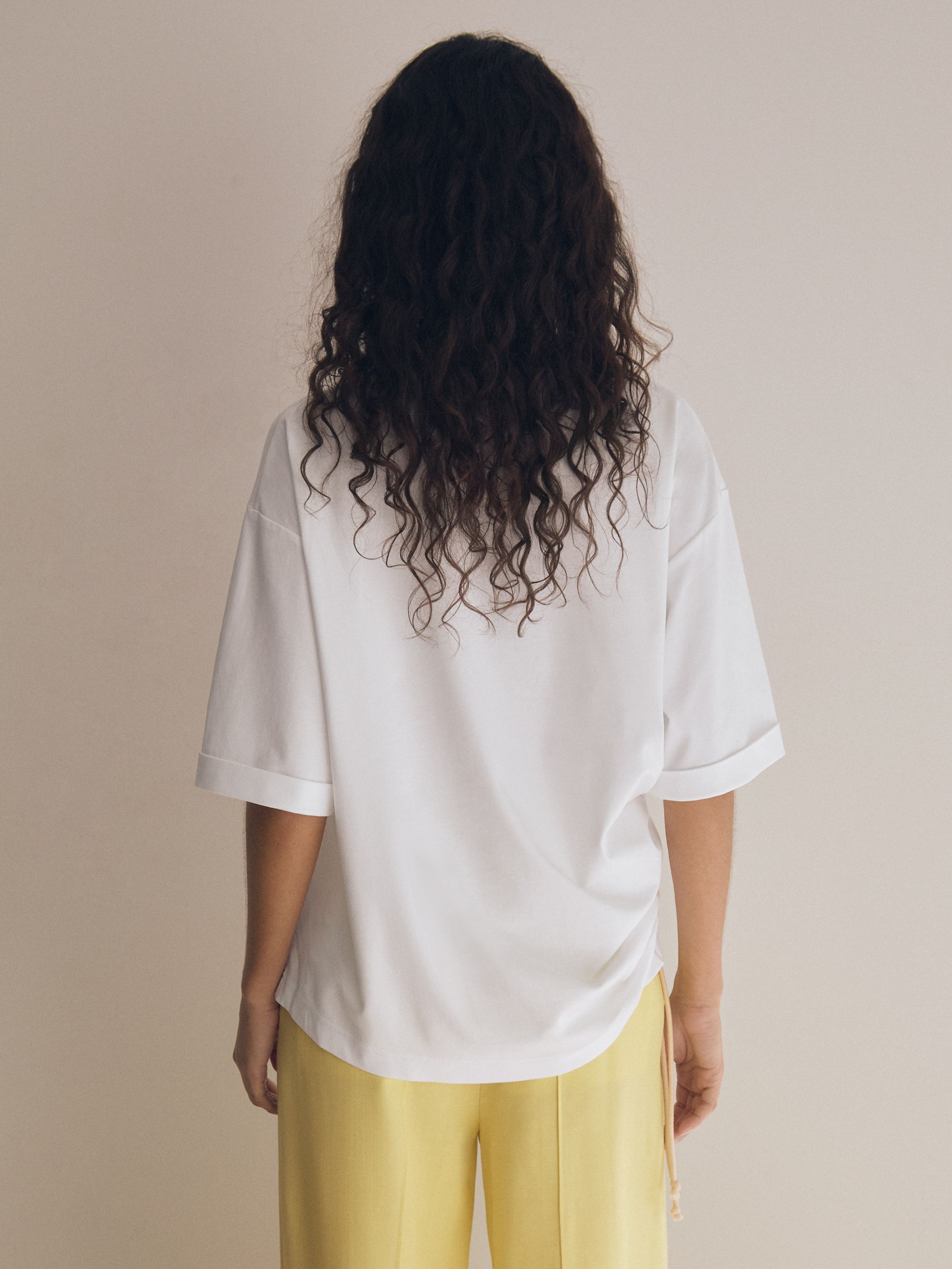 Atelier Cotton Cut-Out Rope-Cord Top in White