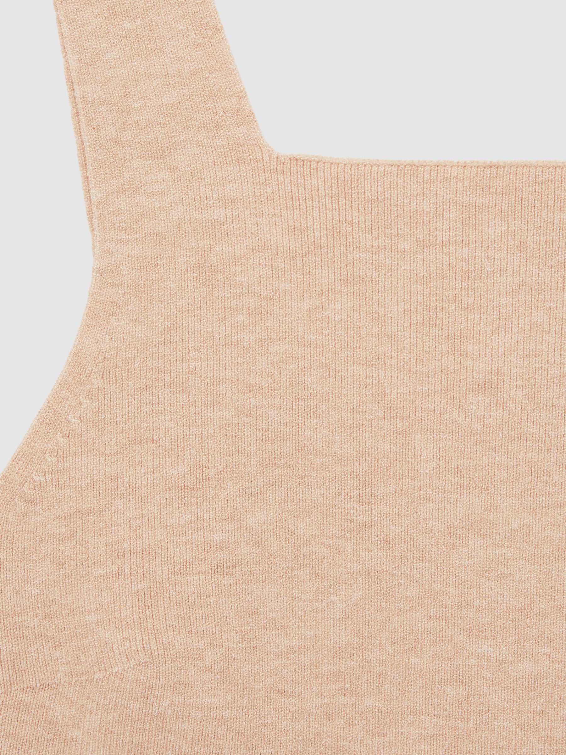 13-14 yrs Compact Knit Top And Cardigan Set in Camel