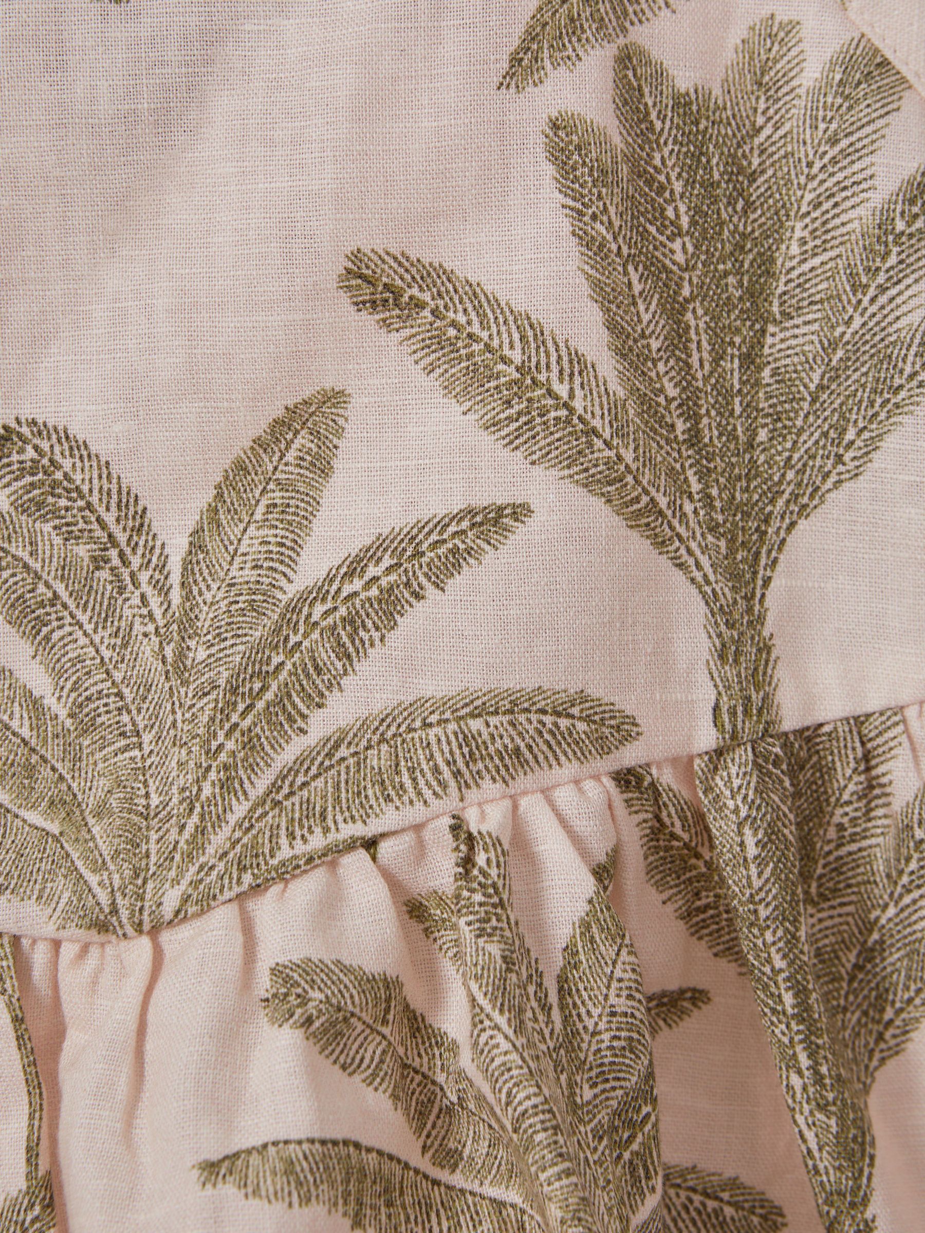 9-13 yrs Linen-Cotton Peplum Top in Neutral