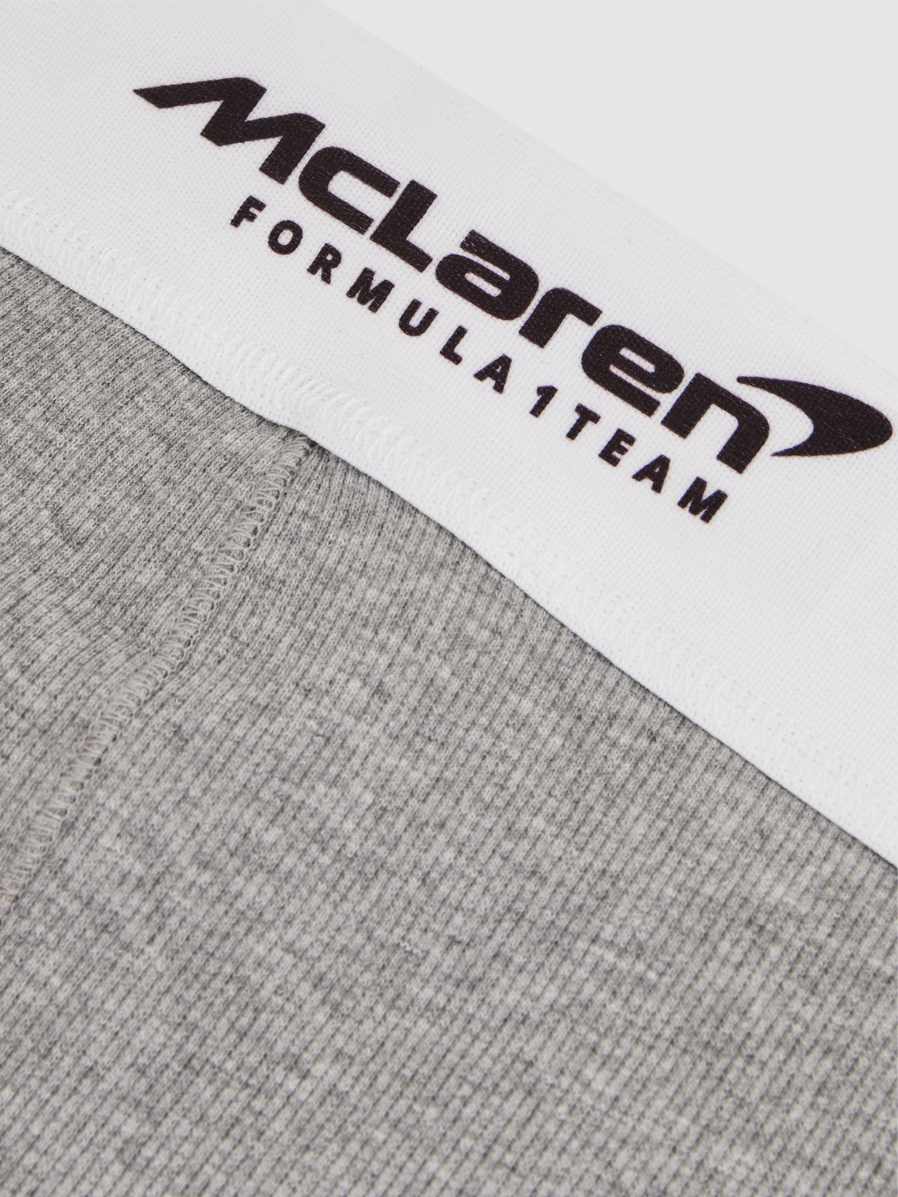 McLaren F1 Team Ribbed Boxer Shorts in Grey Melange