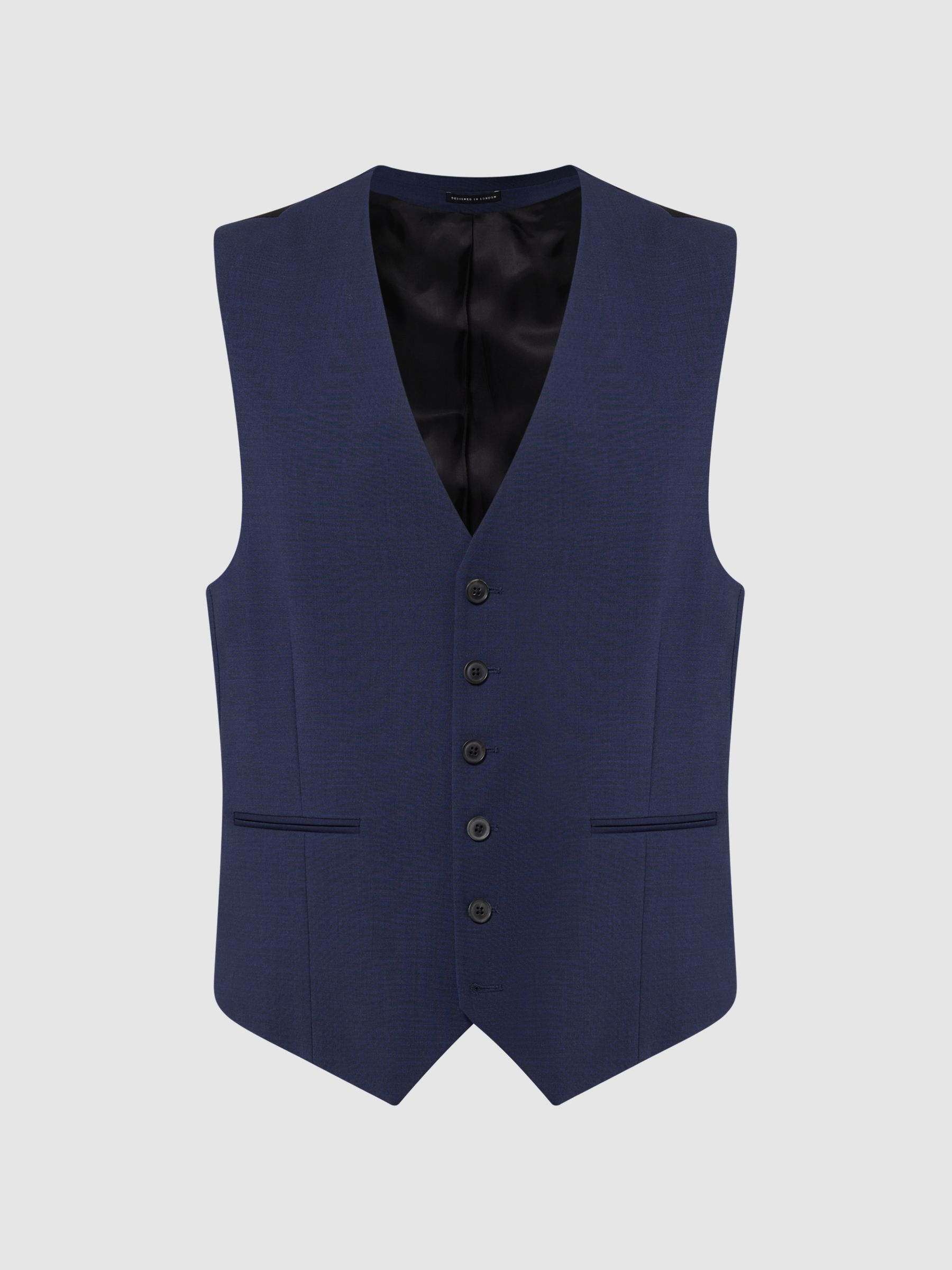 Slim Fit Waistcoat in Bright Blue
