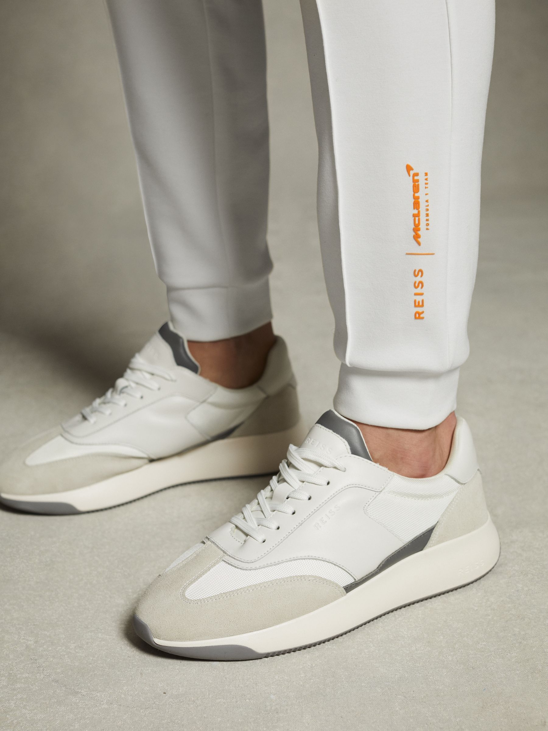 McLaren F1 Interlock Jersey Drawstring Joggers in White