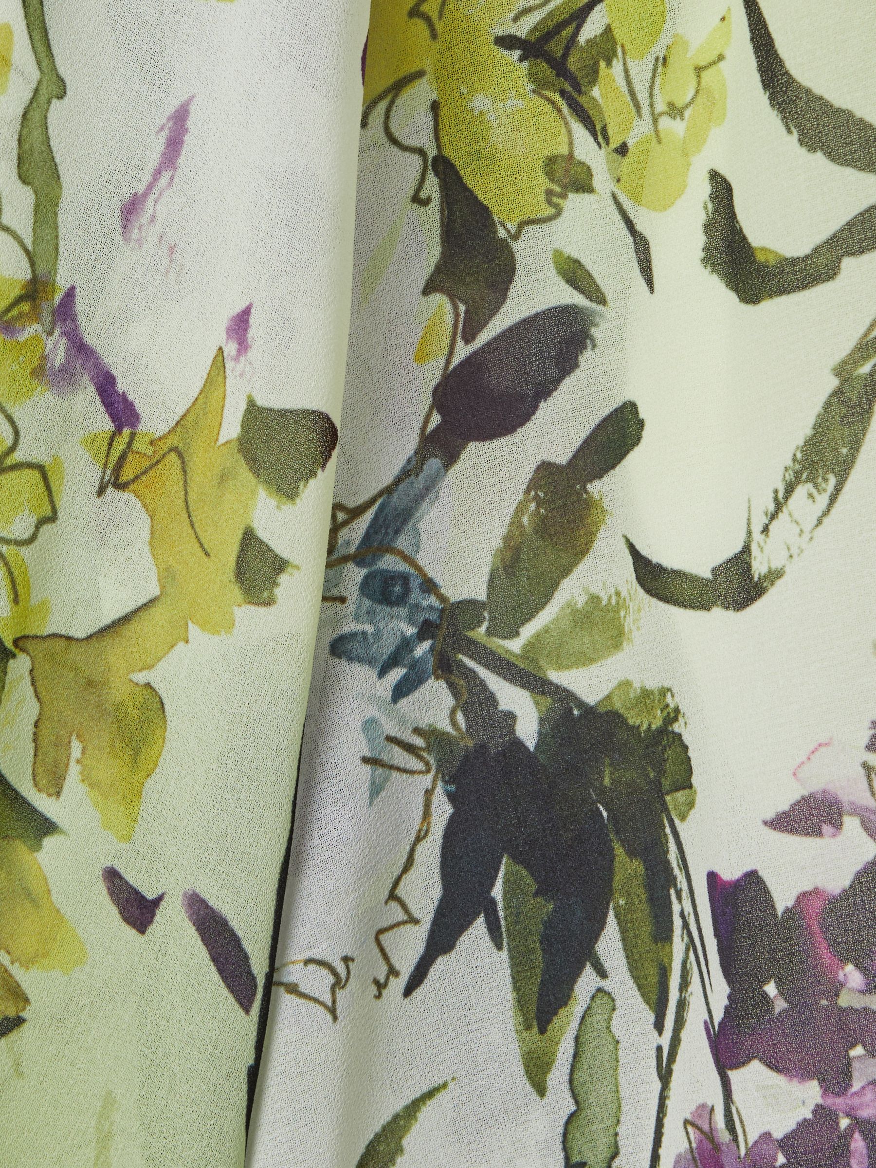 Florere Printed Tie Neck Blouse in Multi