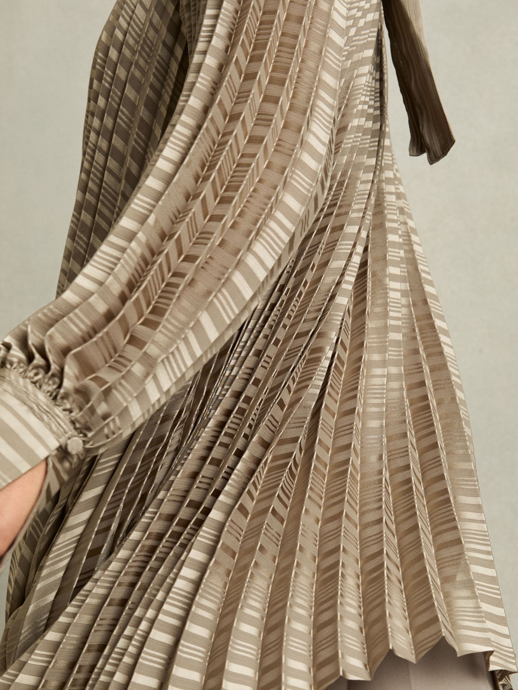 Pleated Belted Mini Dress in Sage