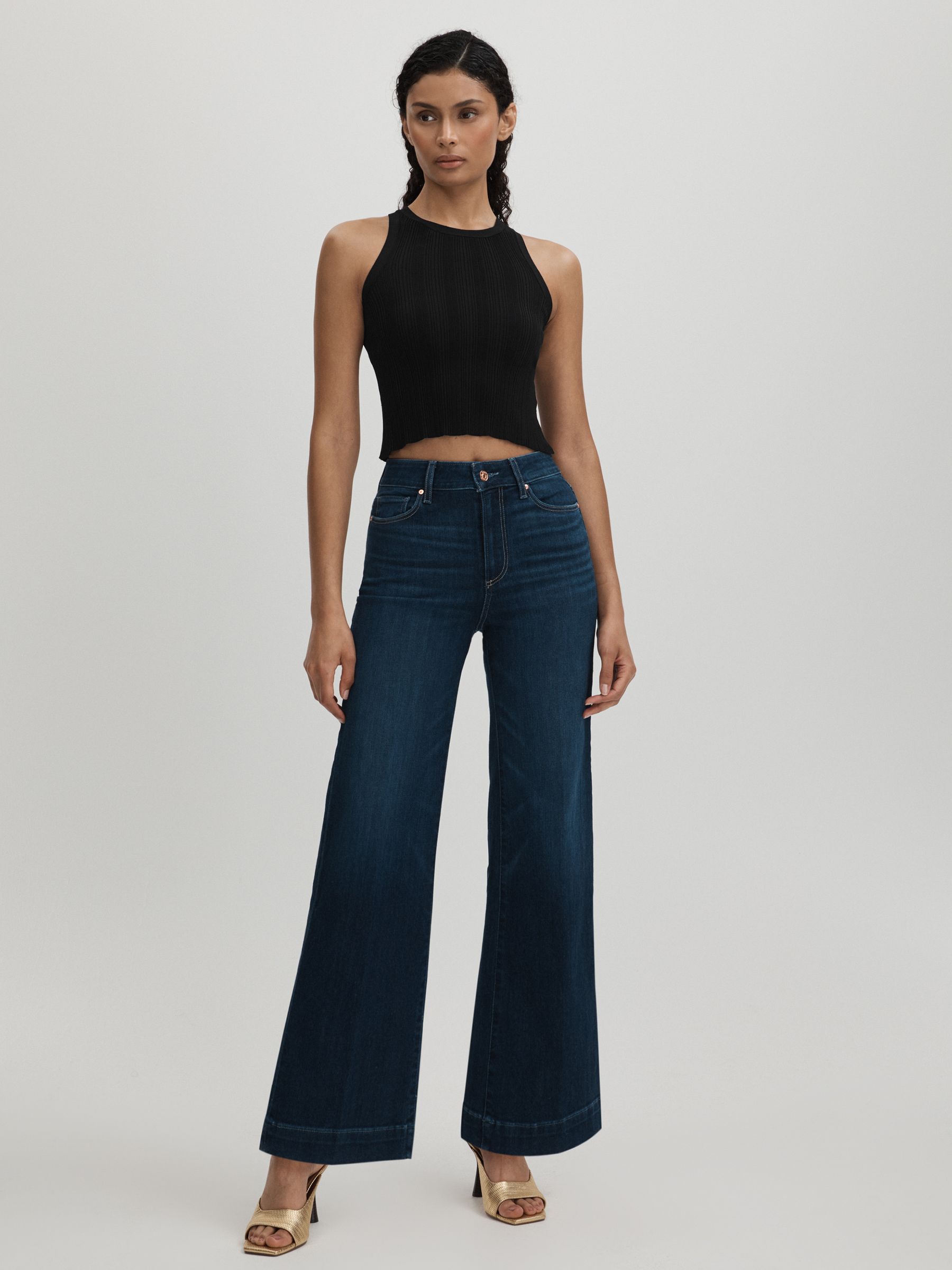 Good American Ribbed Vest in Black