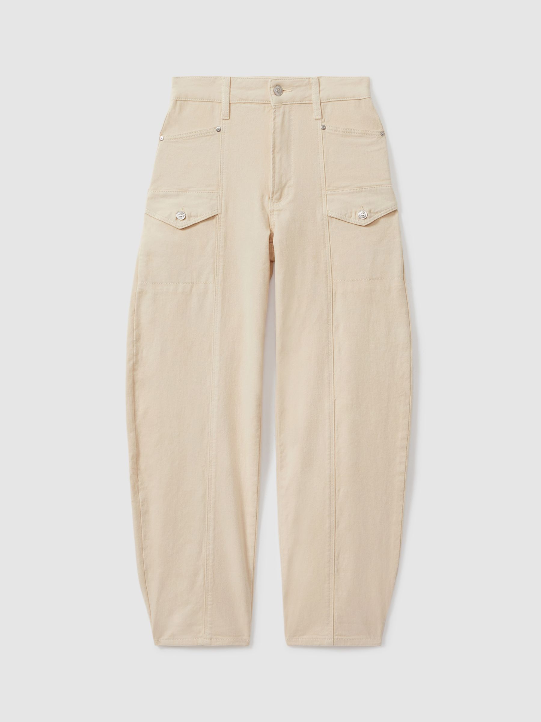 Paige Barrel Leg Jeans in Blonde Sand