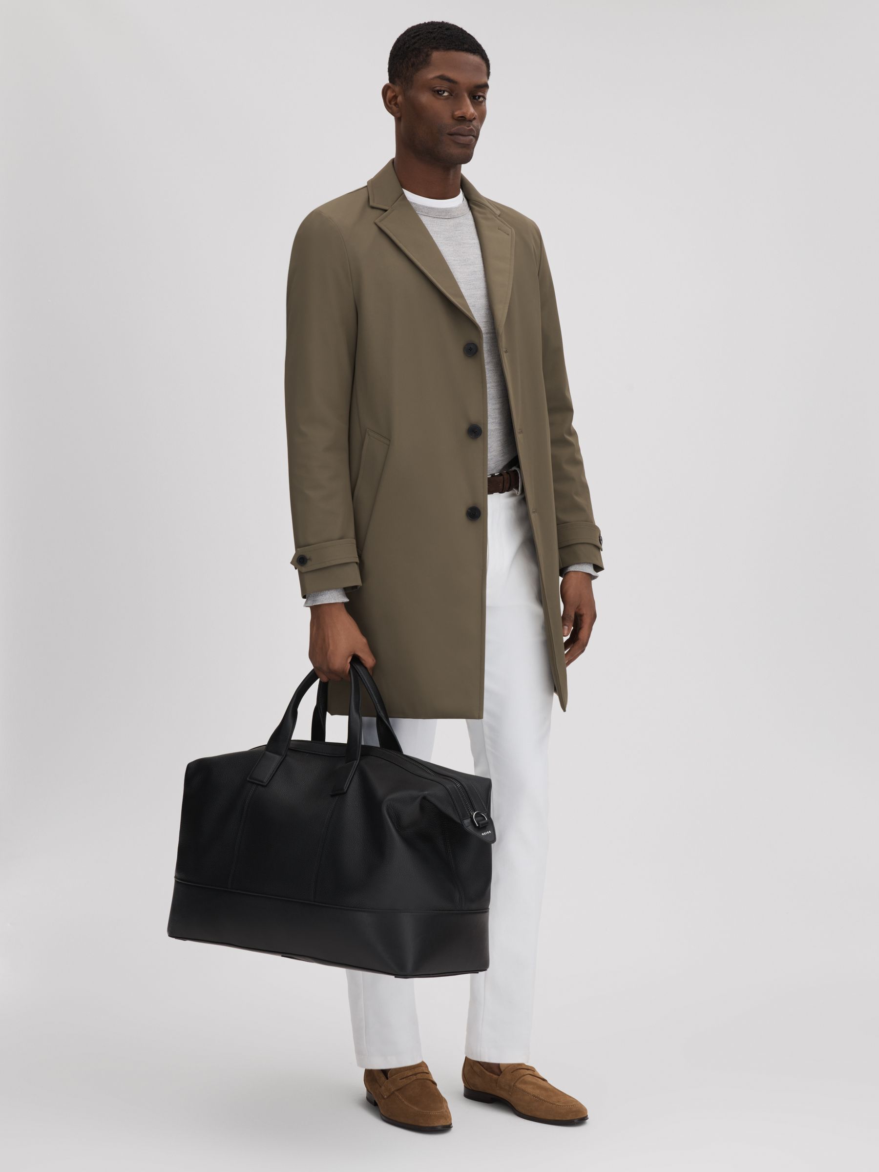 Leather Travel Bag in Black