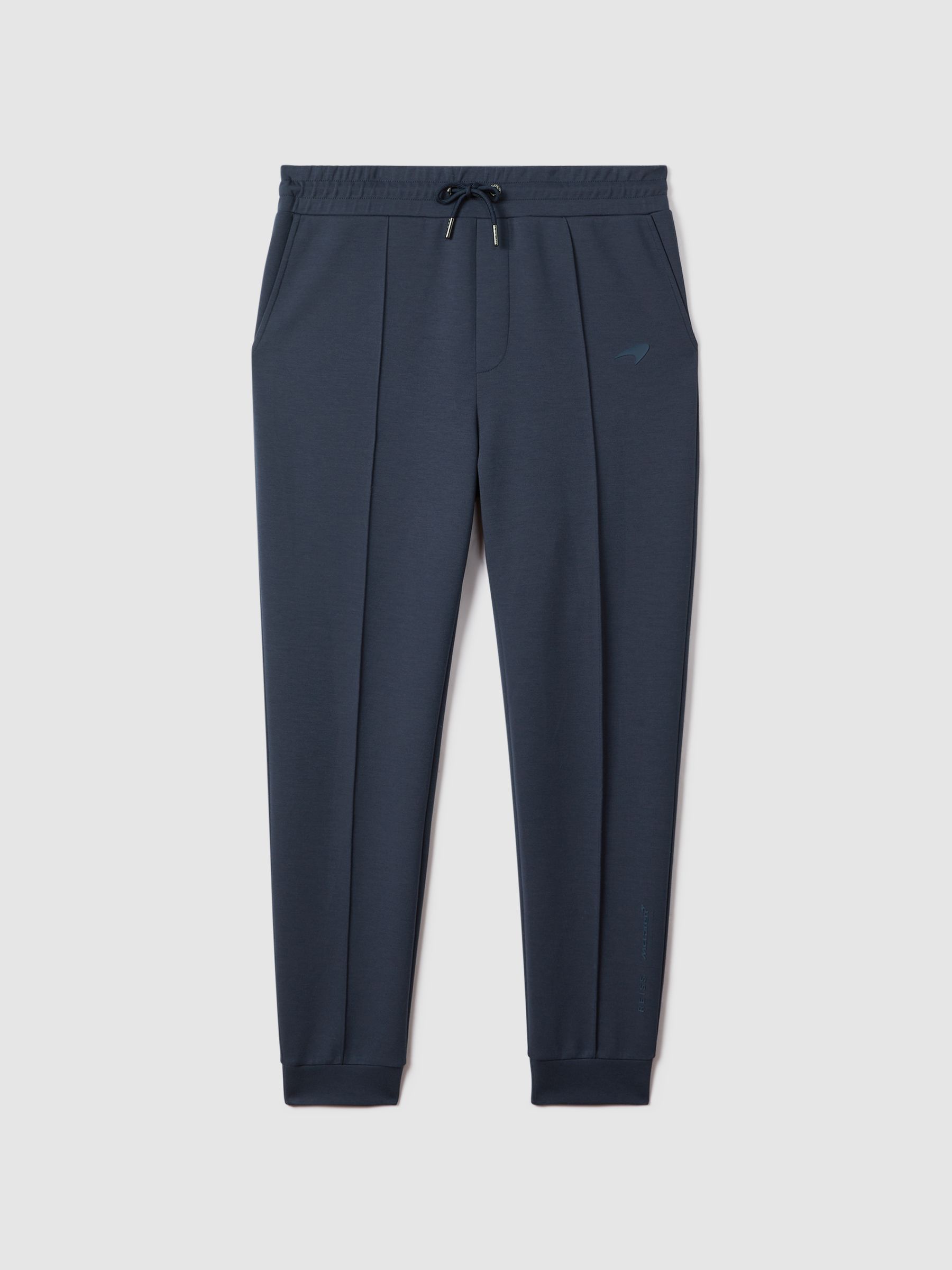 McLaren F1 Interlock Jersey Drawstring Joggers in Airforce Blue