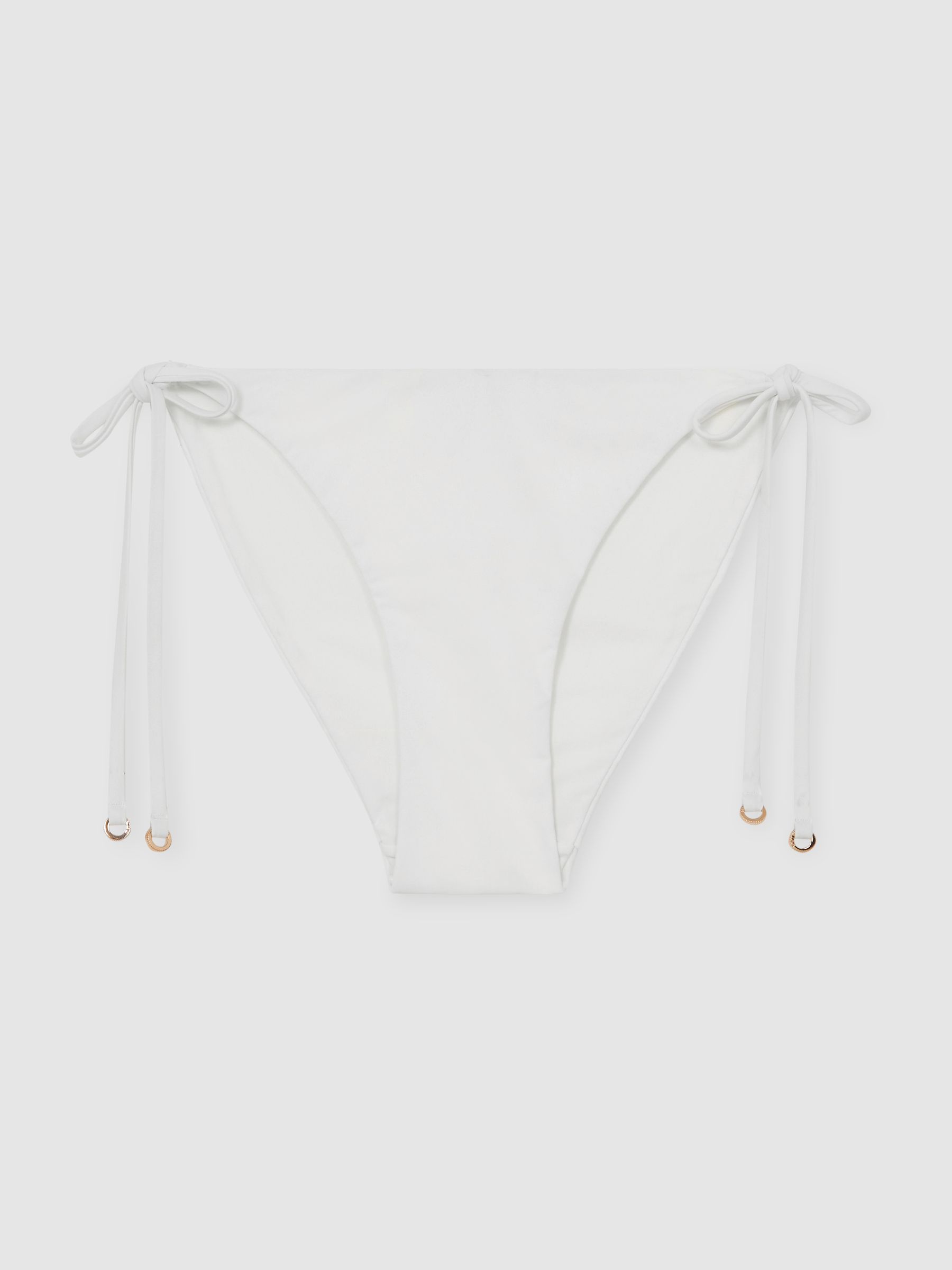 Side Tie Bikini Bottoms in White