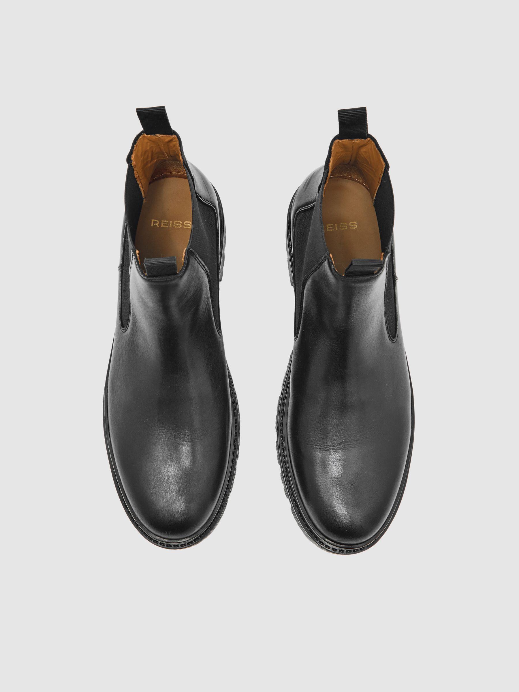 Leather Chelsea Boots in Black