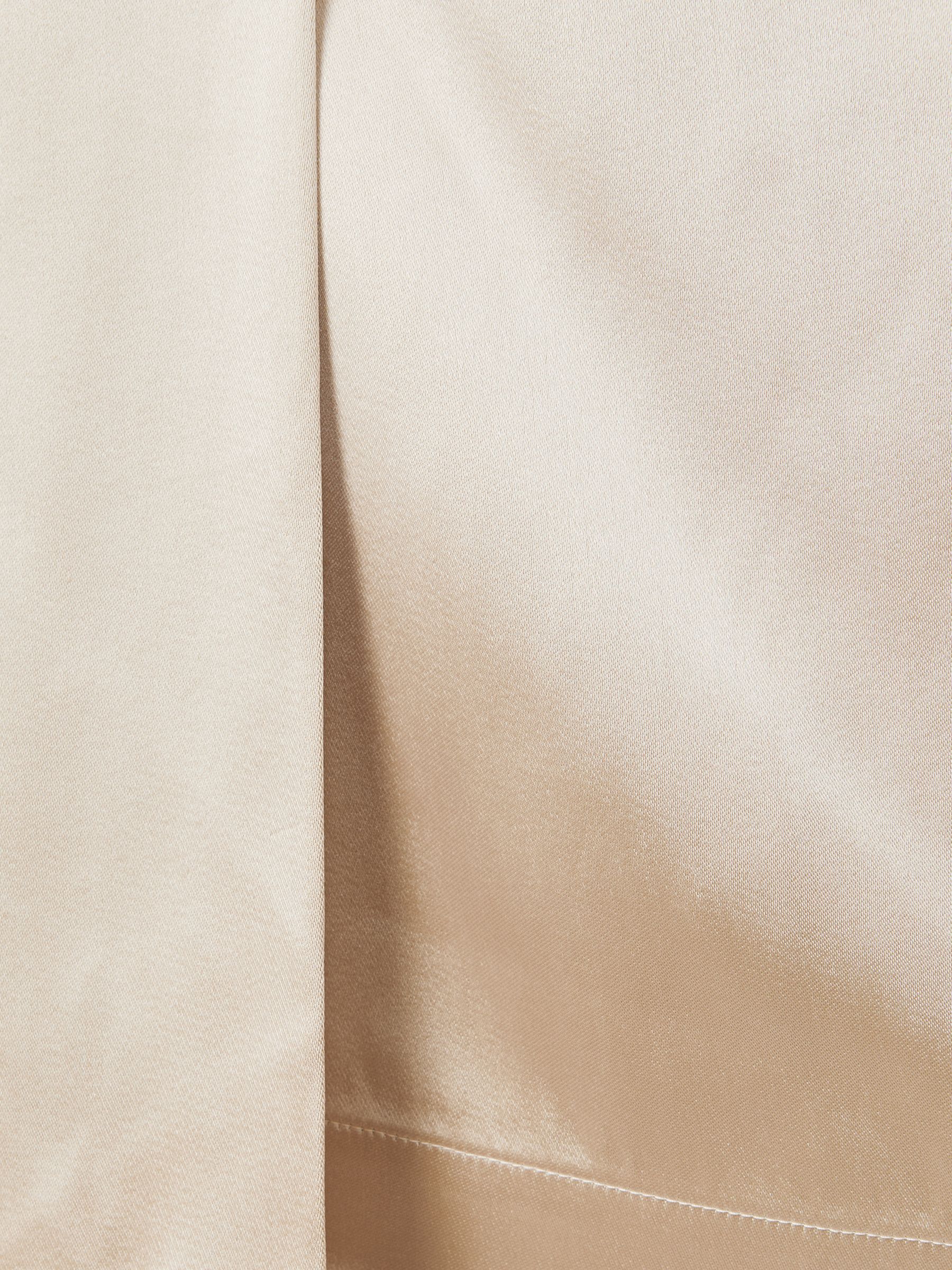 Atelier One-Shoulder Drape Back Top in Blush