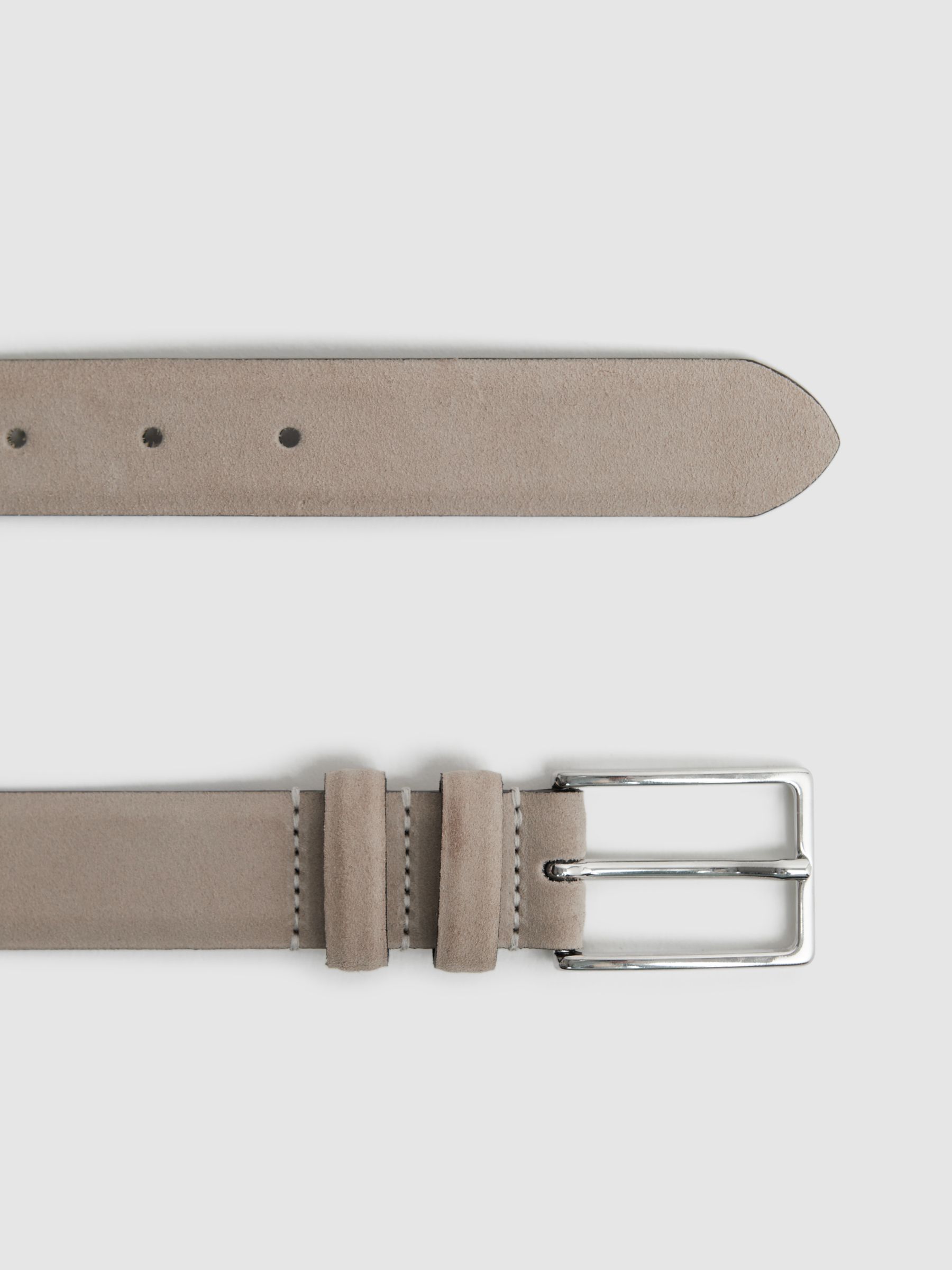 Suede Belt in Stone