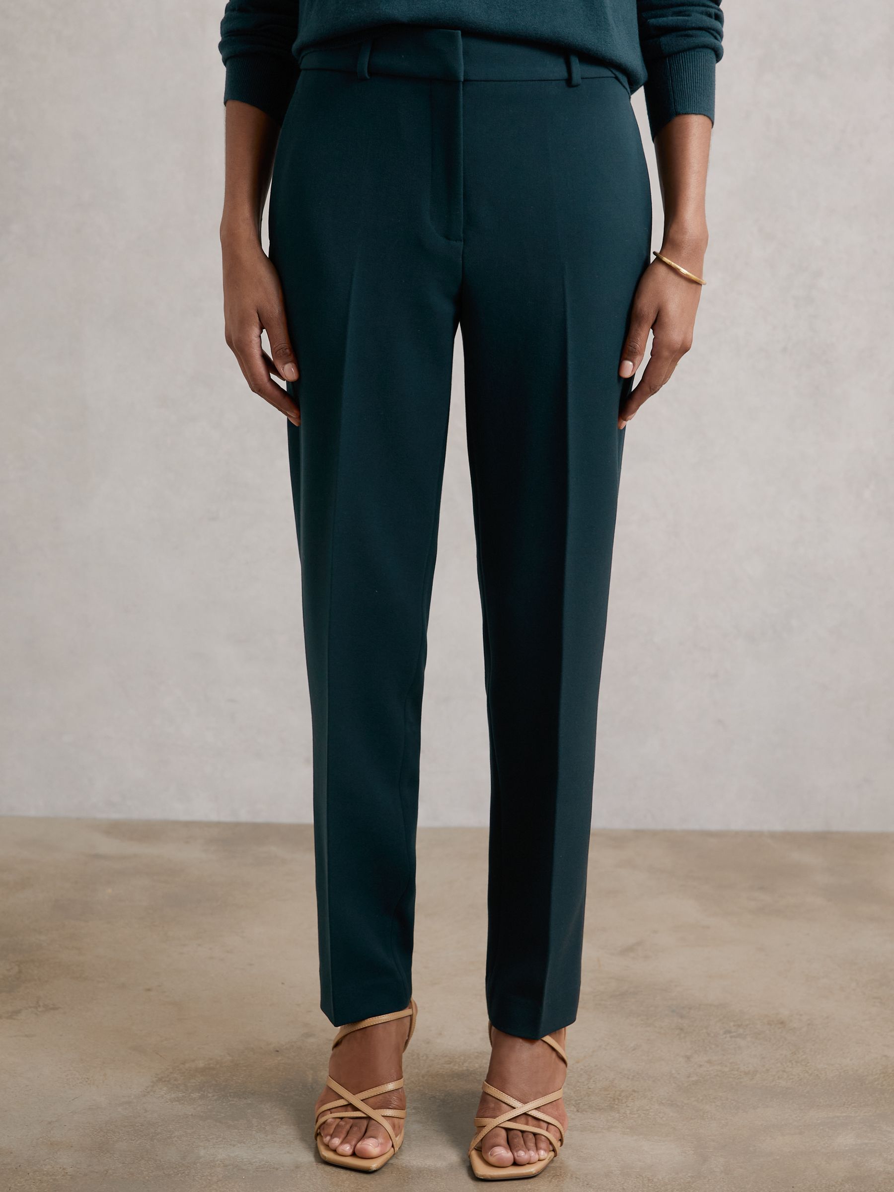 Slim Fit Suit Trousers in Teal