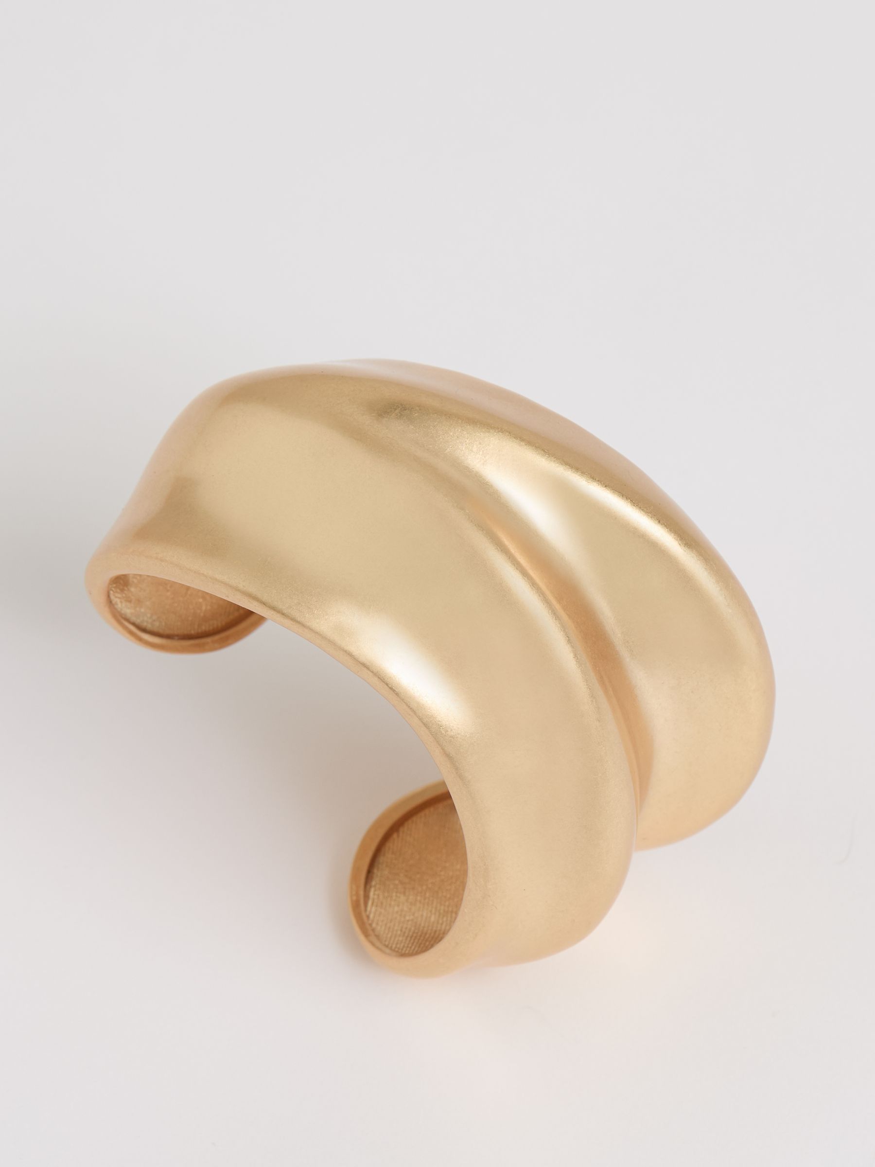 Sculptural Cuff in Gold Tone