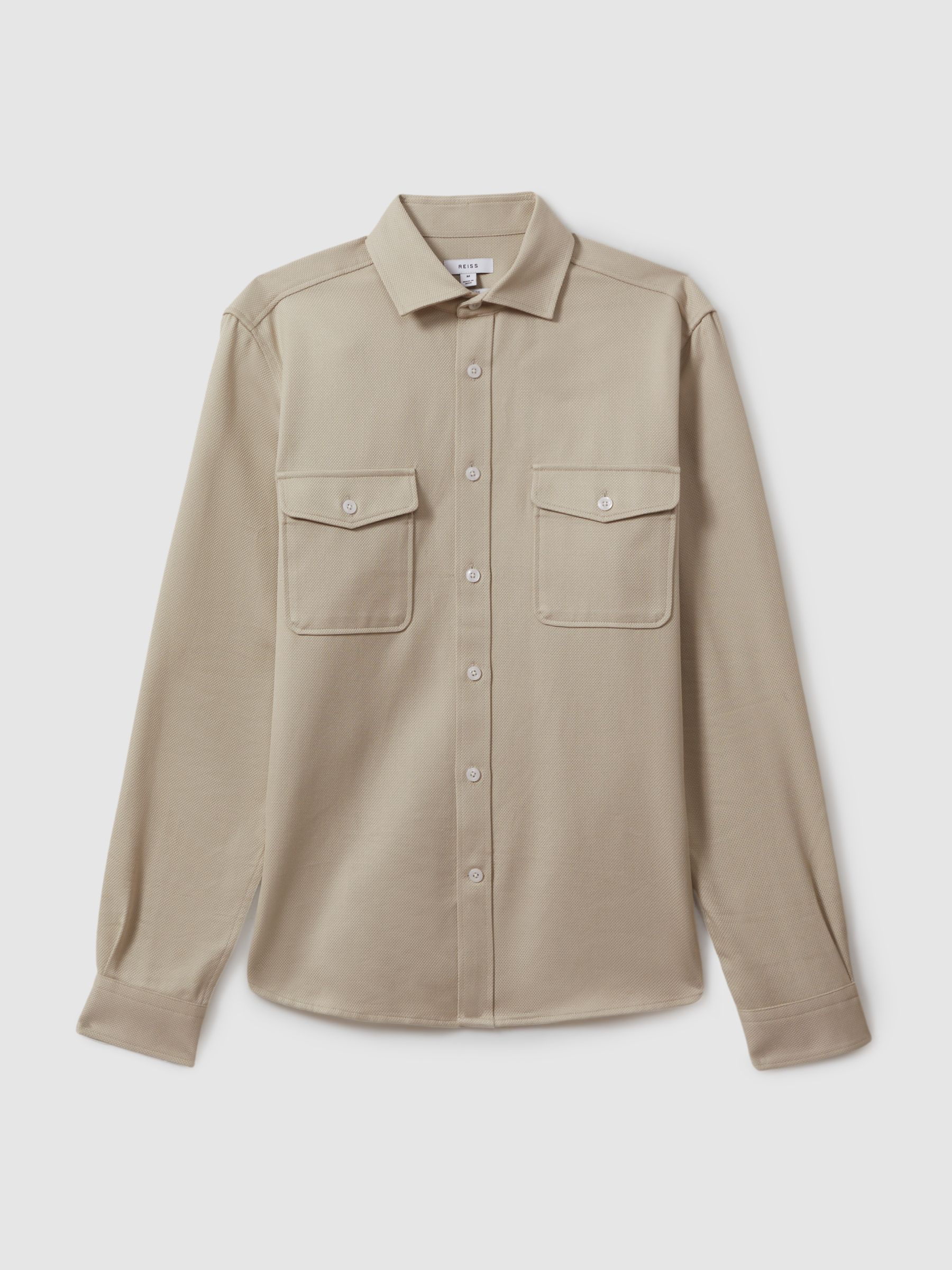 Cotton Canvas Overshirt in Stone