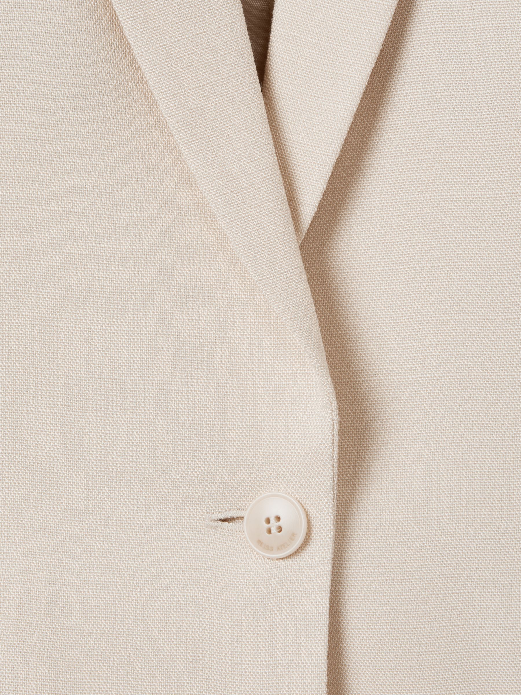 Atelier Italian Textured Single Breasted Suit Blazer in Blush