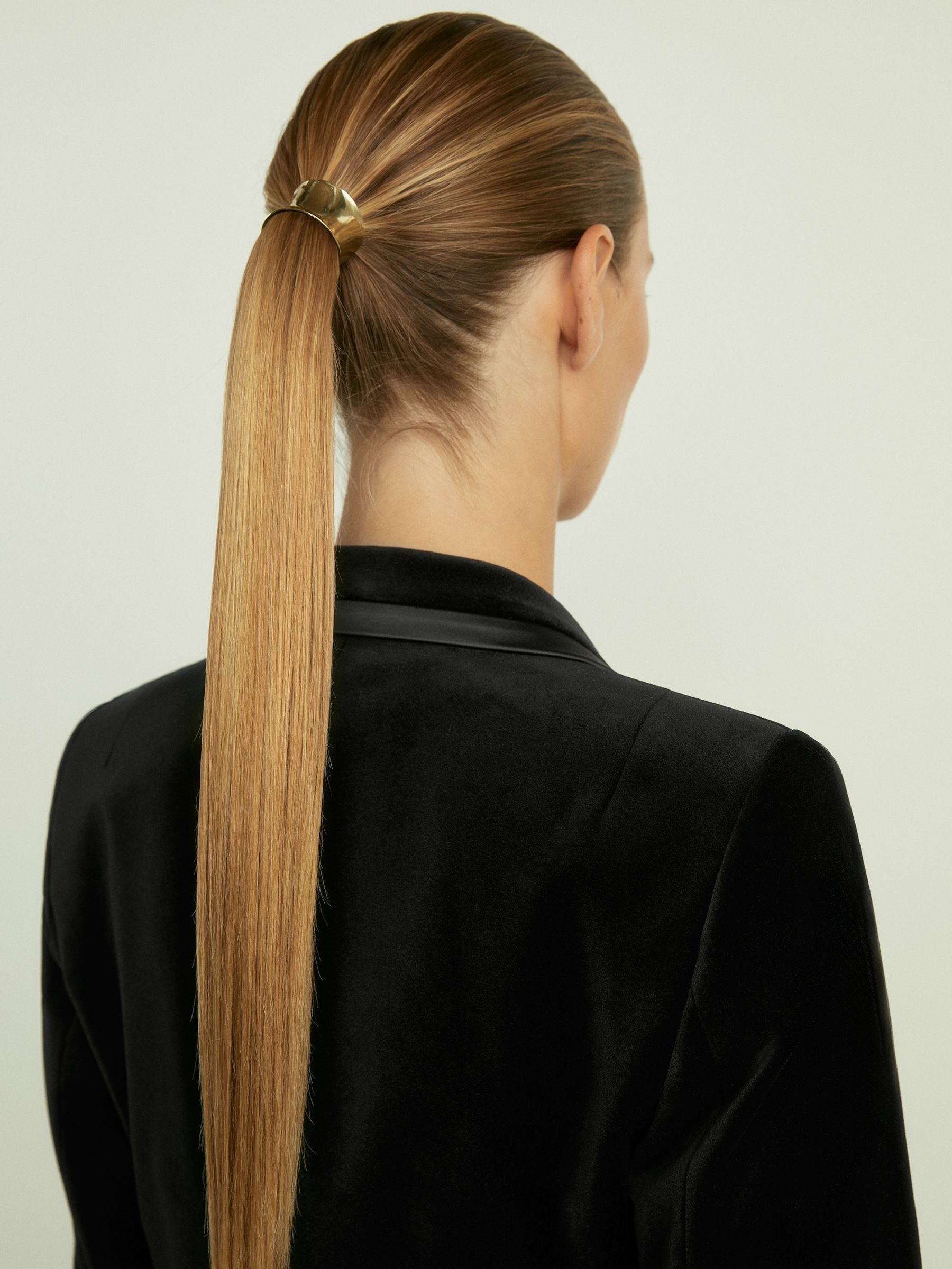 Velvet and Satin Single Breasted Suit Jacket in Black