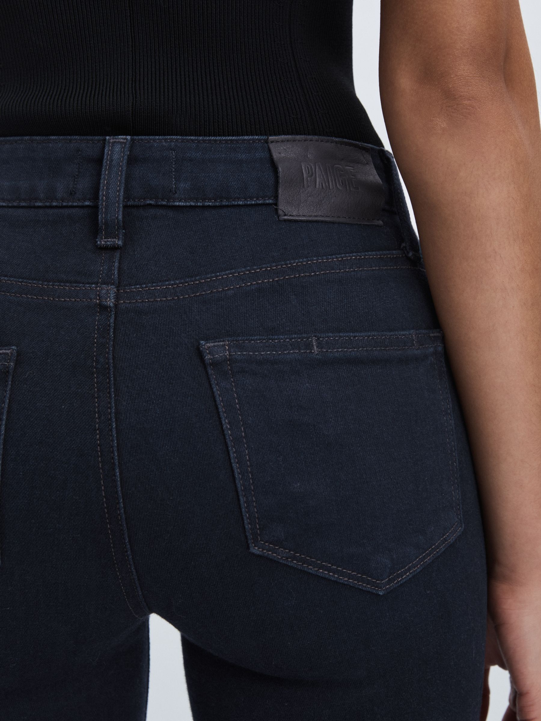 Paige High Rise Straight Leg Jeans in Duchess Blue