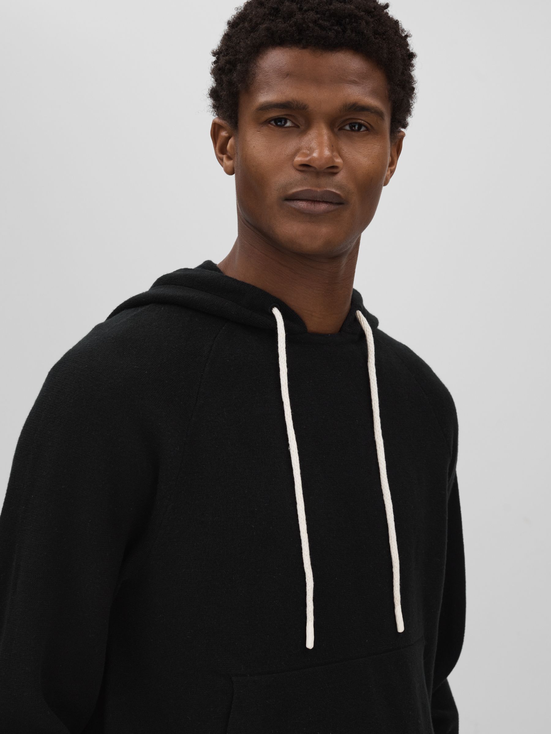 Paige Drawstring Hoodie in Black