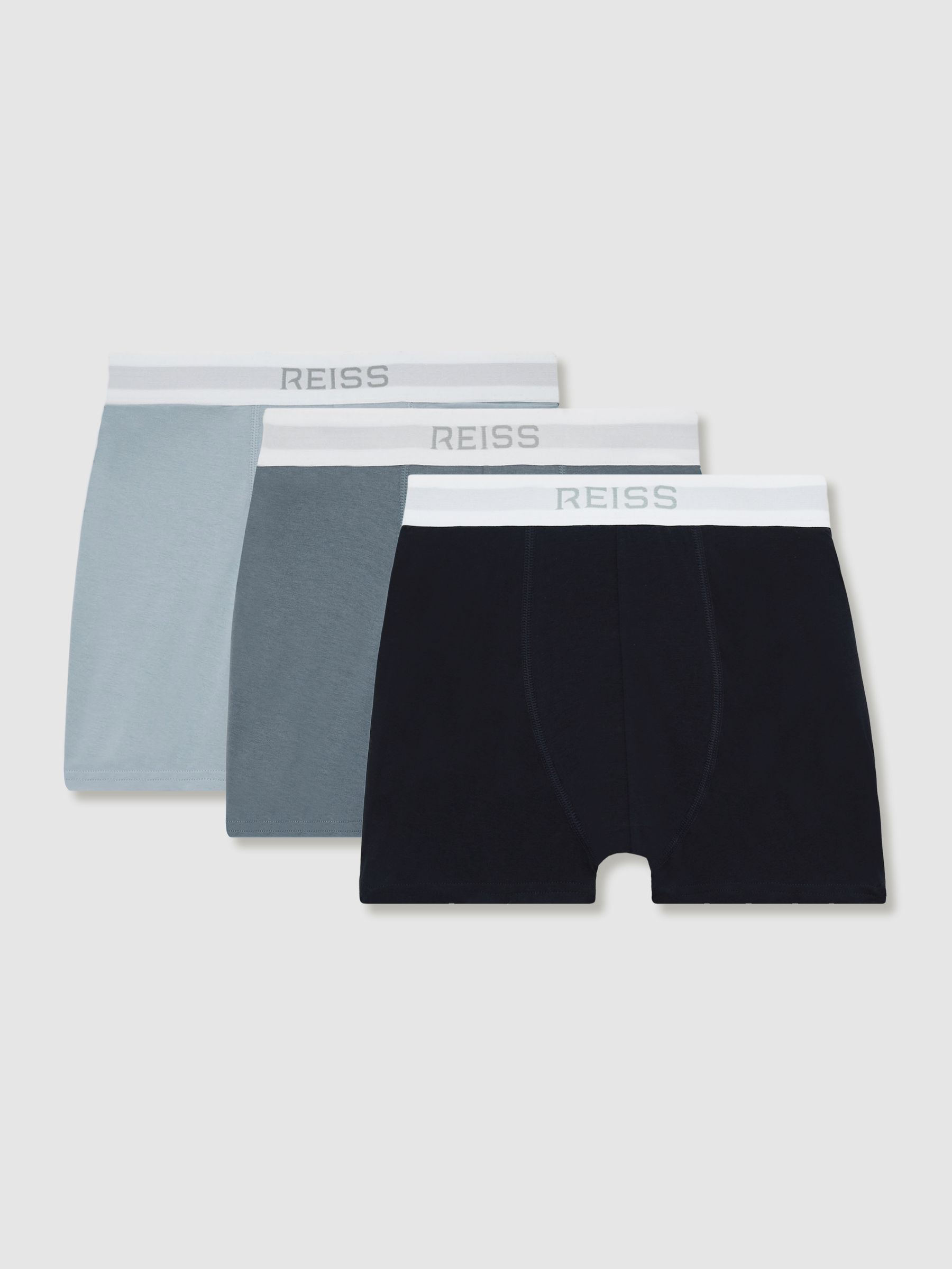 Stretch-Cotton Boxers 3 Pack in Blue Multi