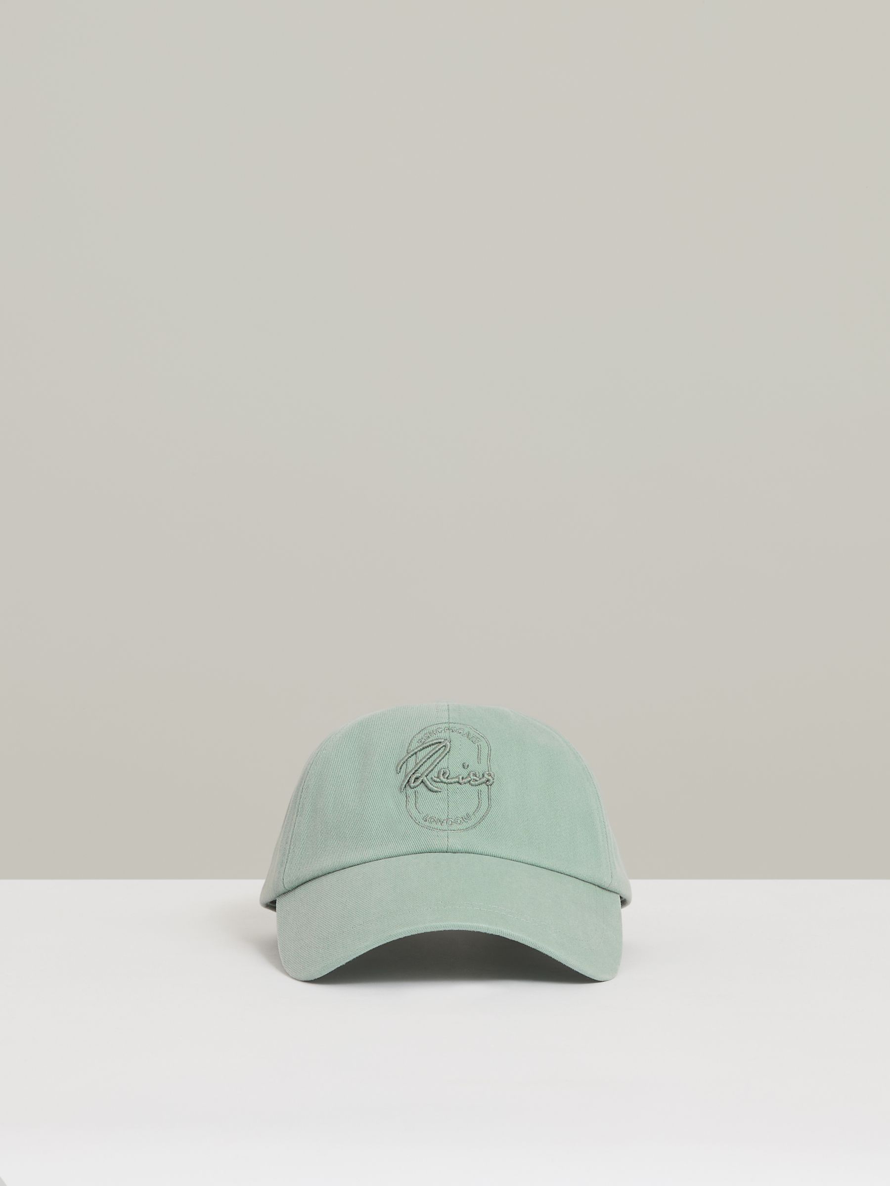 Cotton Logo-Embroidered Baseball Cap in Washed Green