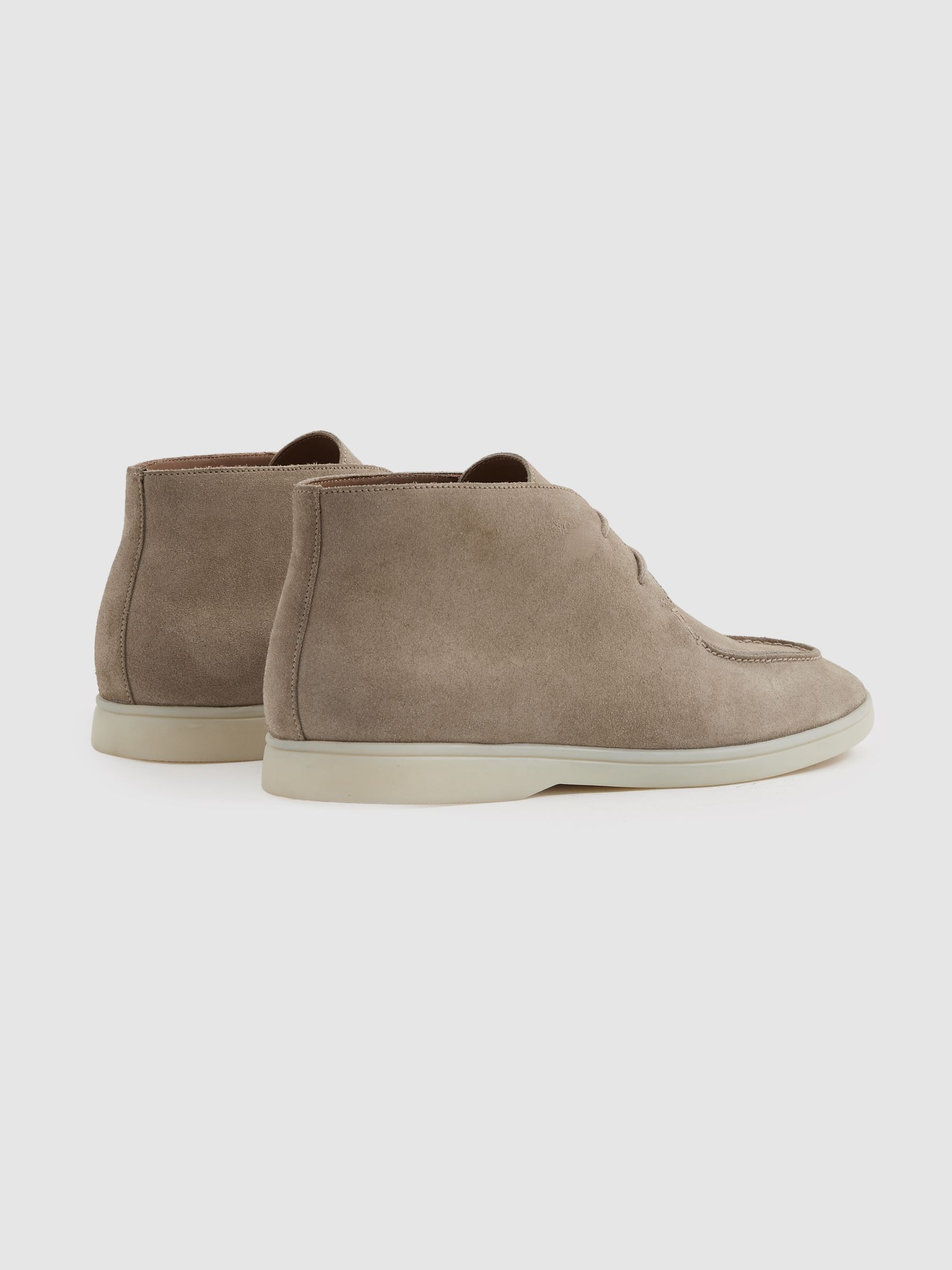 Suede Chukka Boots in Light Stone