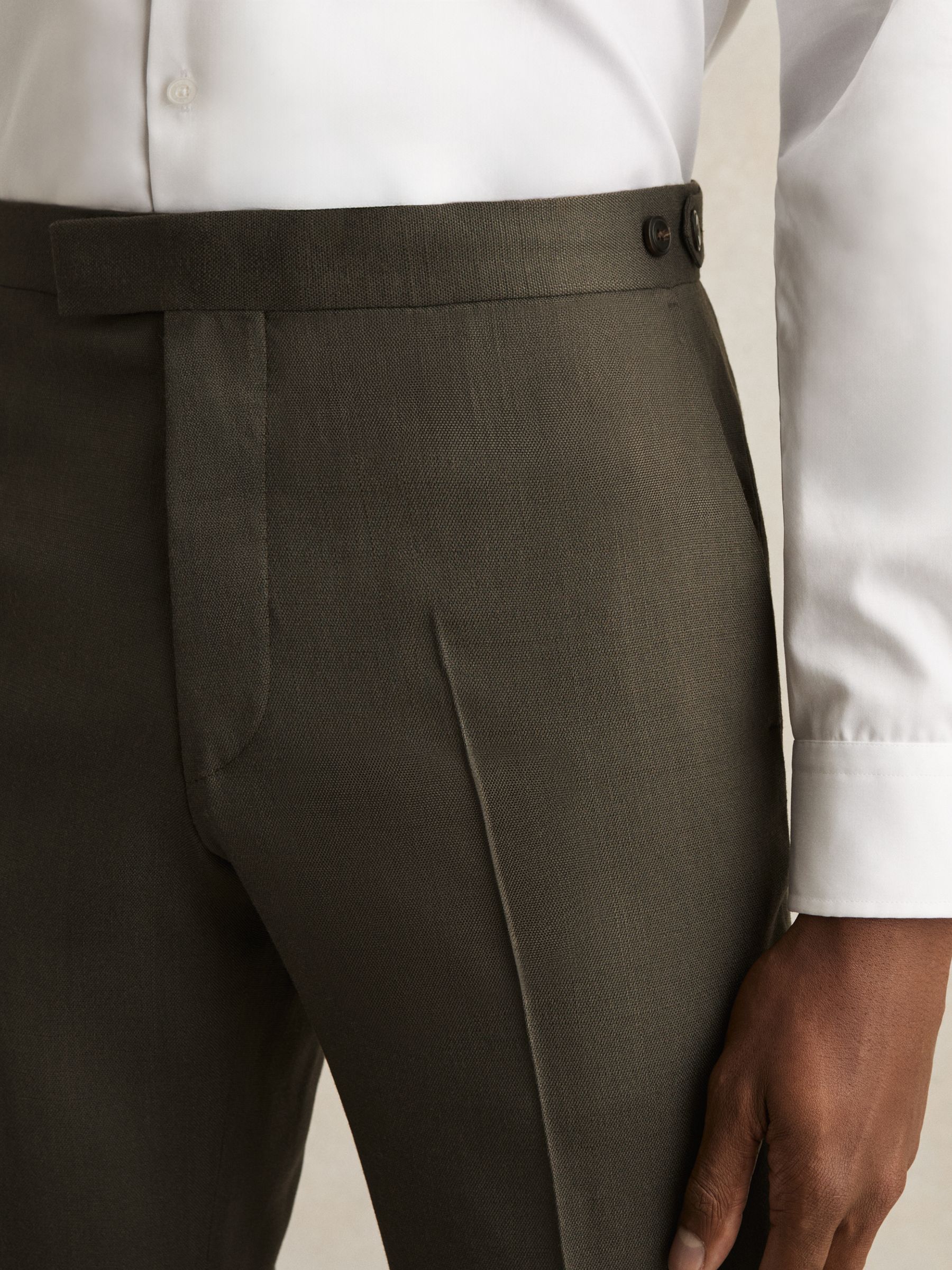 Slim-Fit Suit Trousers in Dark Green